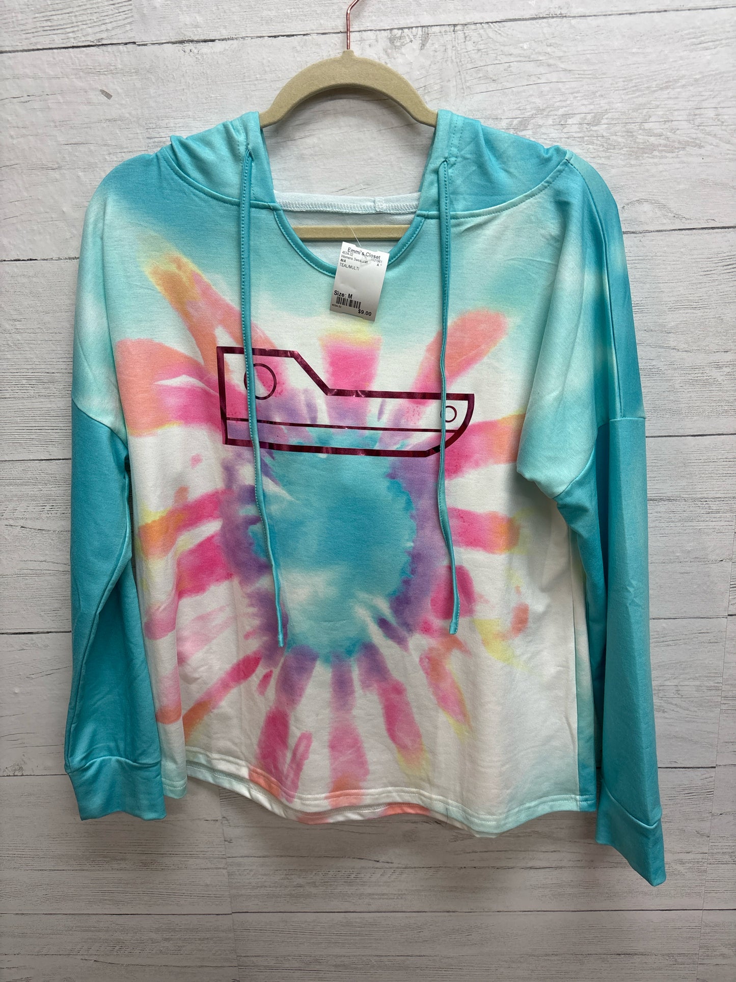 Size M N/A TEAL/MULTI Womens Sweatshirt