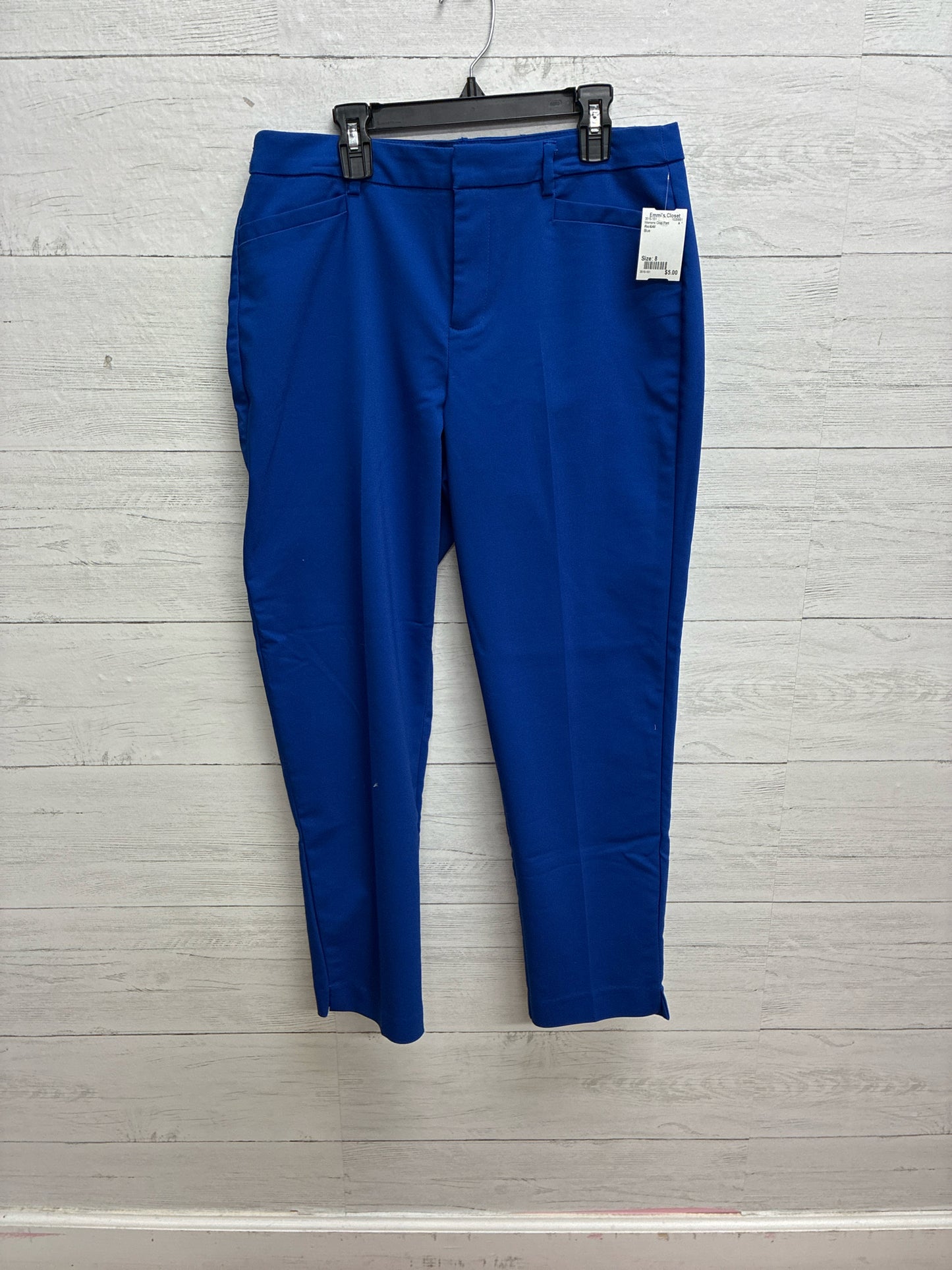 Size 8 Roz&Ali Blue Womens Crop Pant