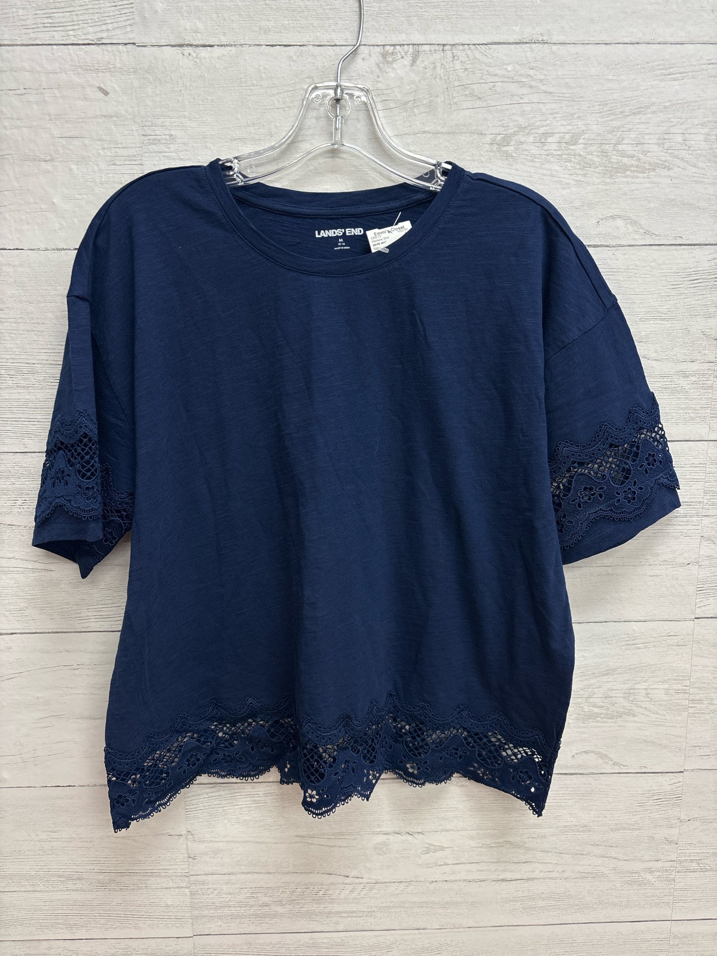 Size M lands end Navy Womens Shirt