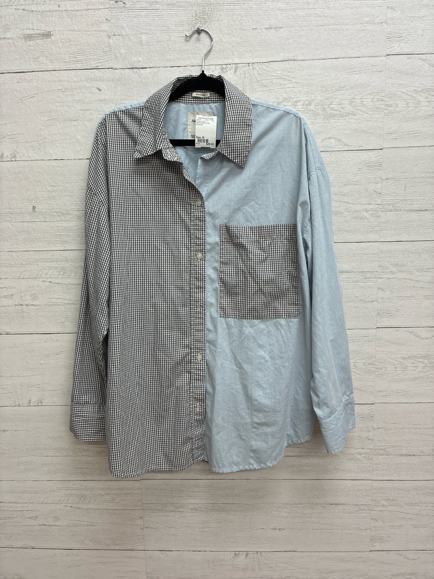 Size M Abercrombie & Fitch Blue/Grey Womens Shirt
