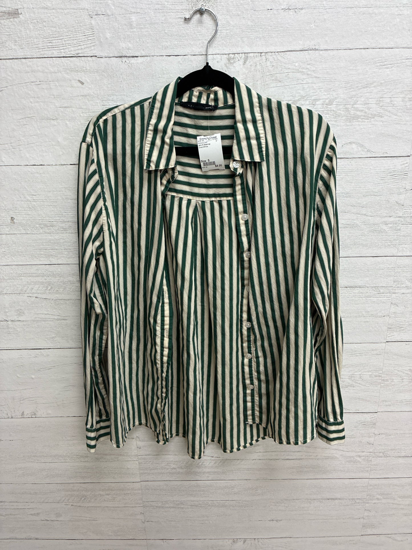 Size S Jane & Delancey Green/White Womens Shirt