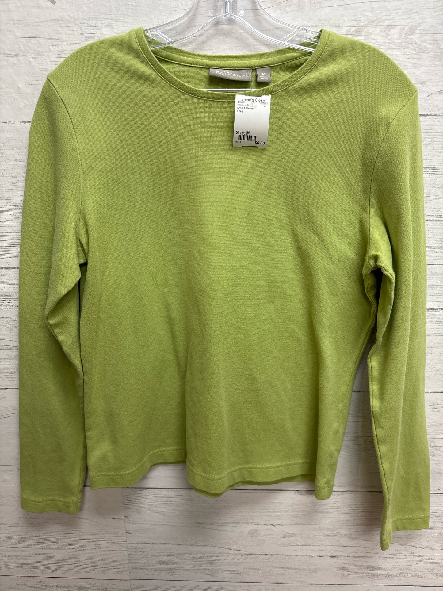 Size M Croft & Barrow Green Womens Shirt