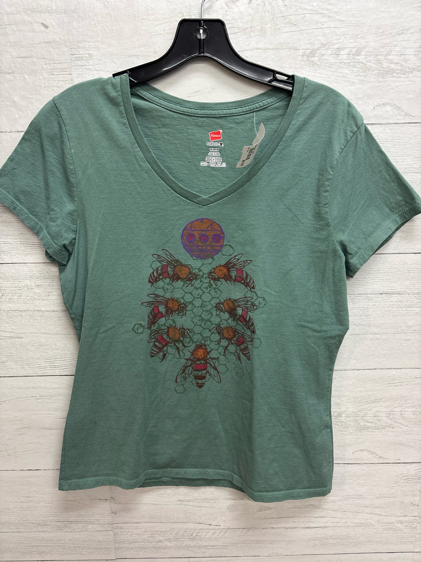 Size M Hanes Green Womens Shirt