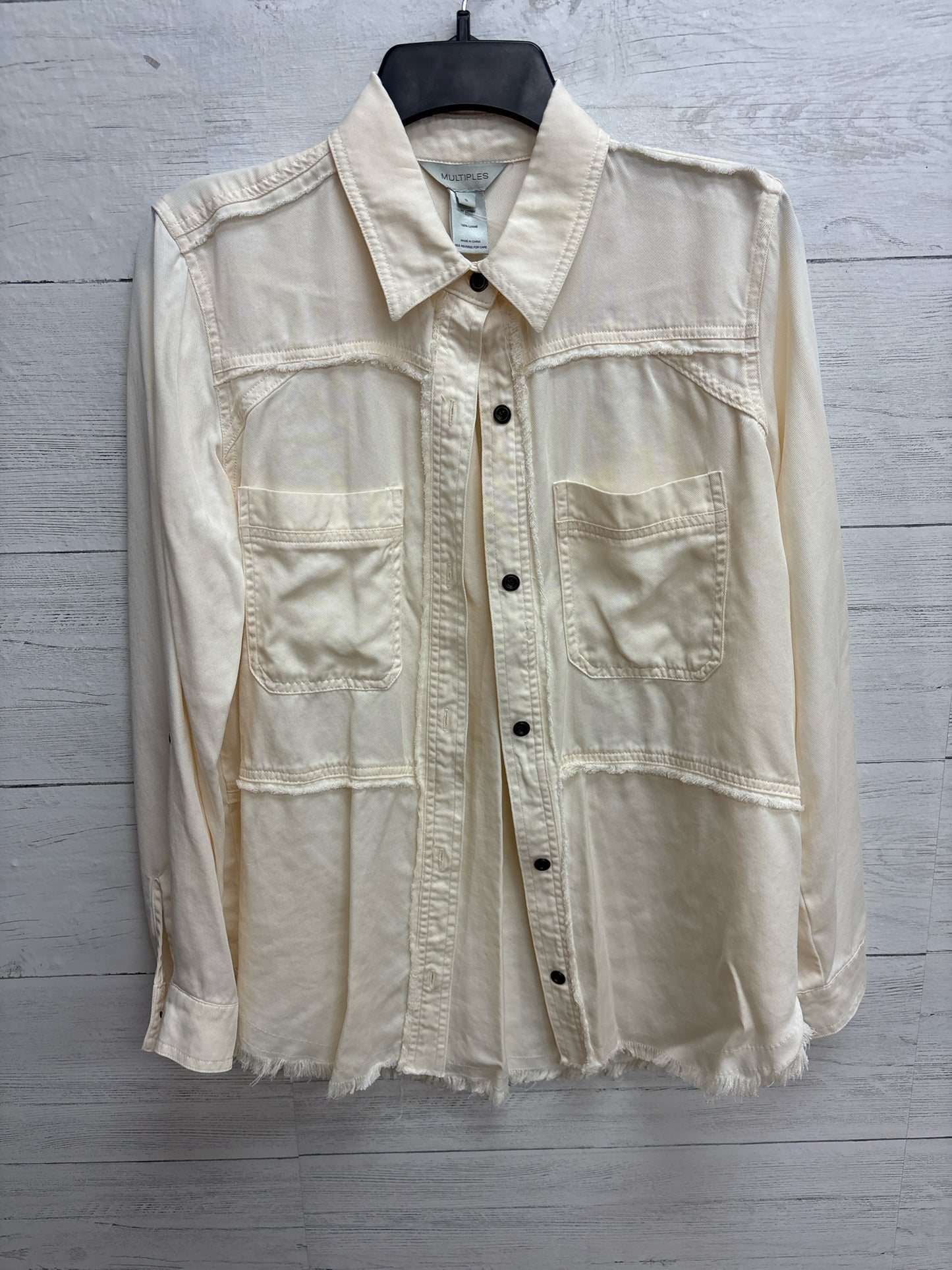 Size S Multiples Cream Womens Shirt