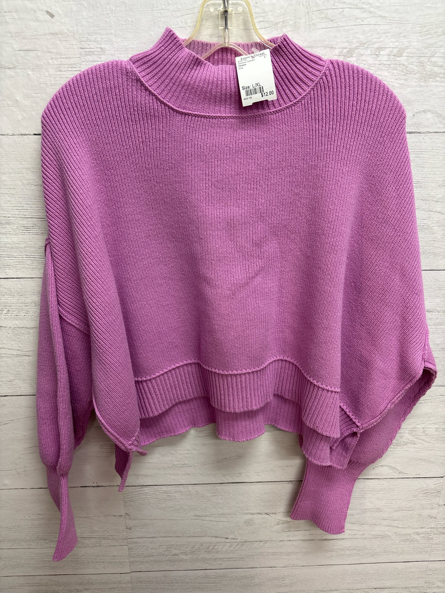Size L/XL Zenana Pink Womens Sweater