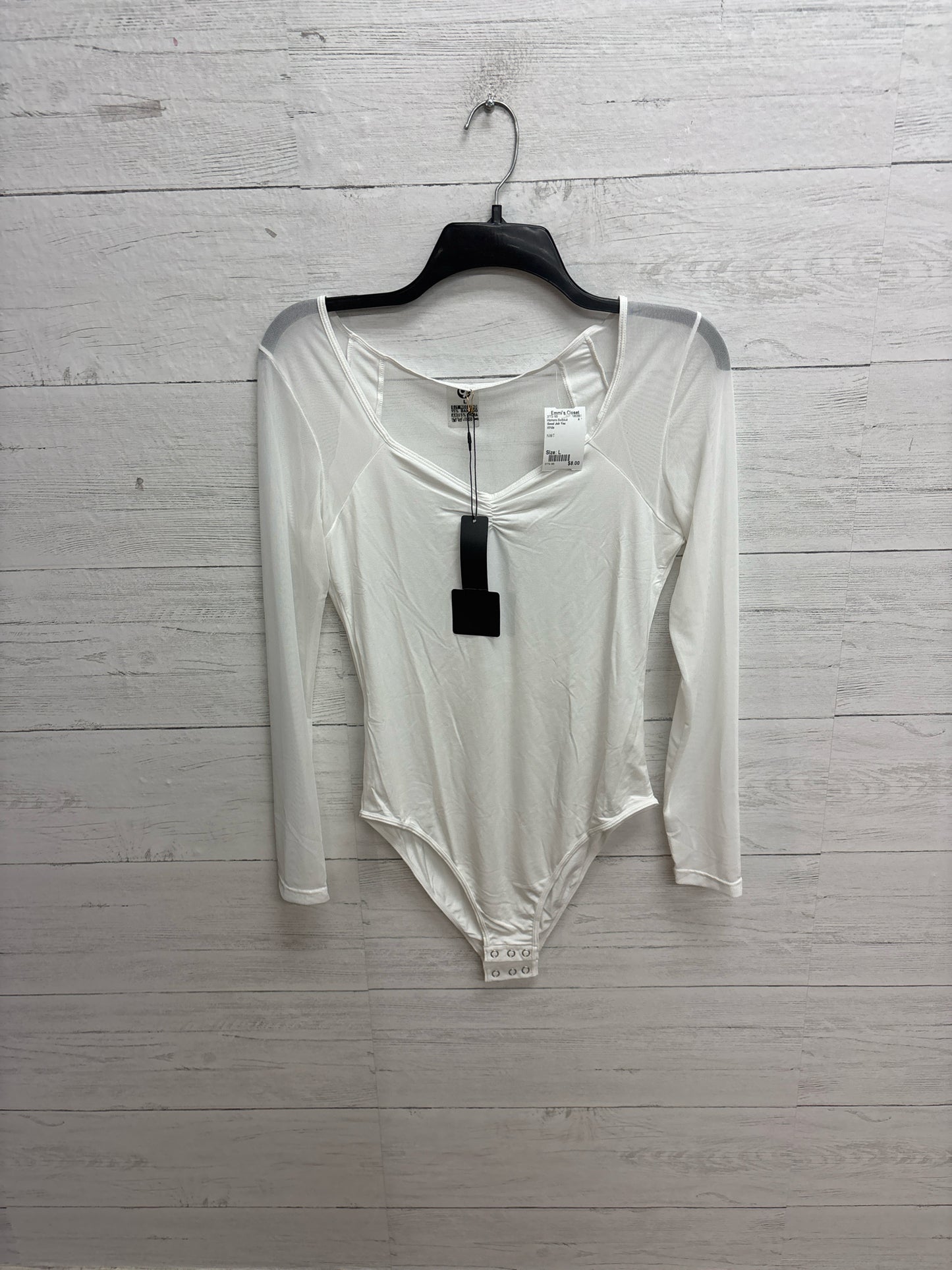 Size L Good Job You White Womens Bodysuit