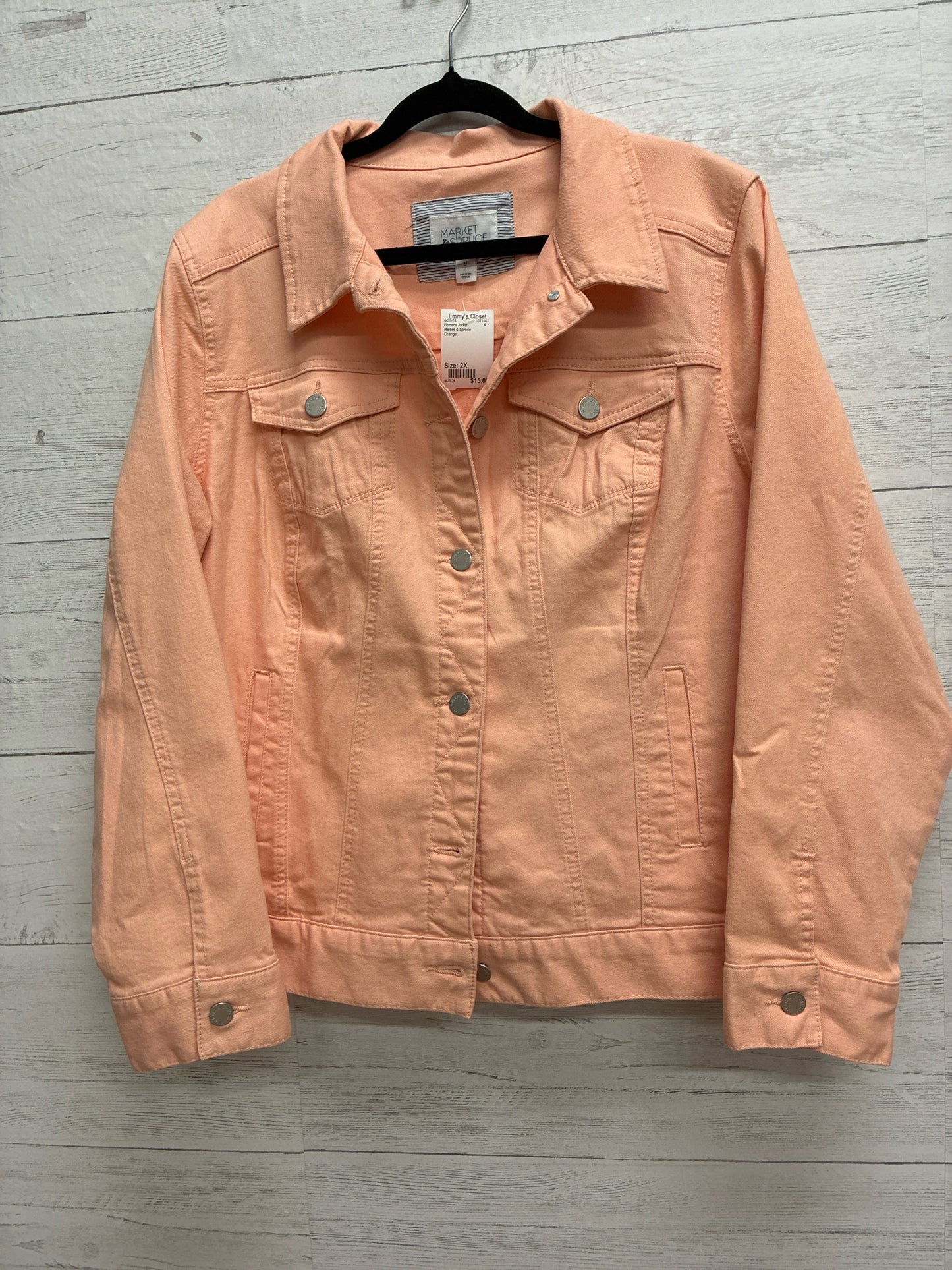 Size 2X Market & Spruce Orange Womens Jacket