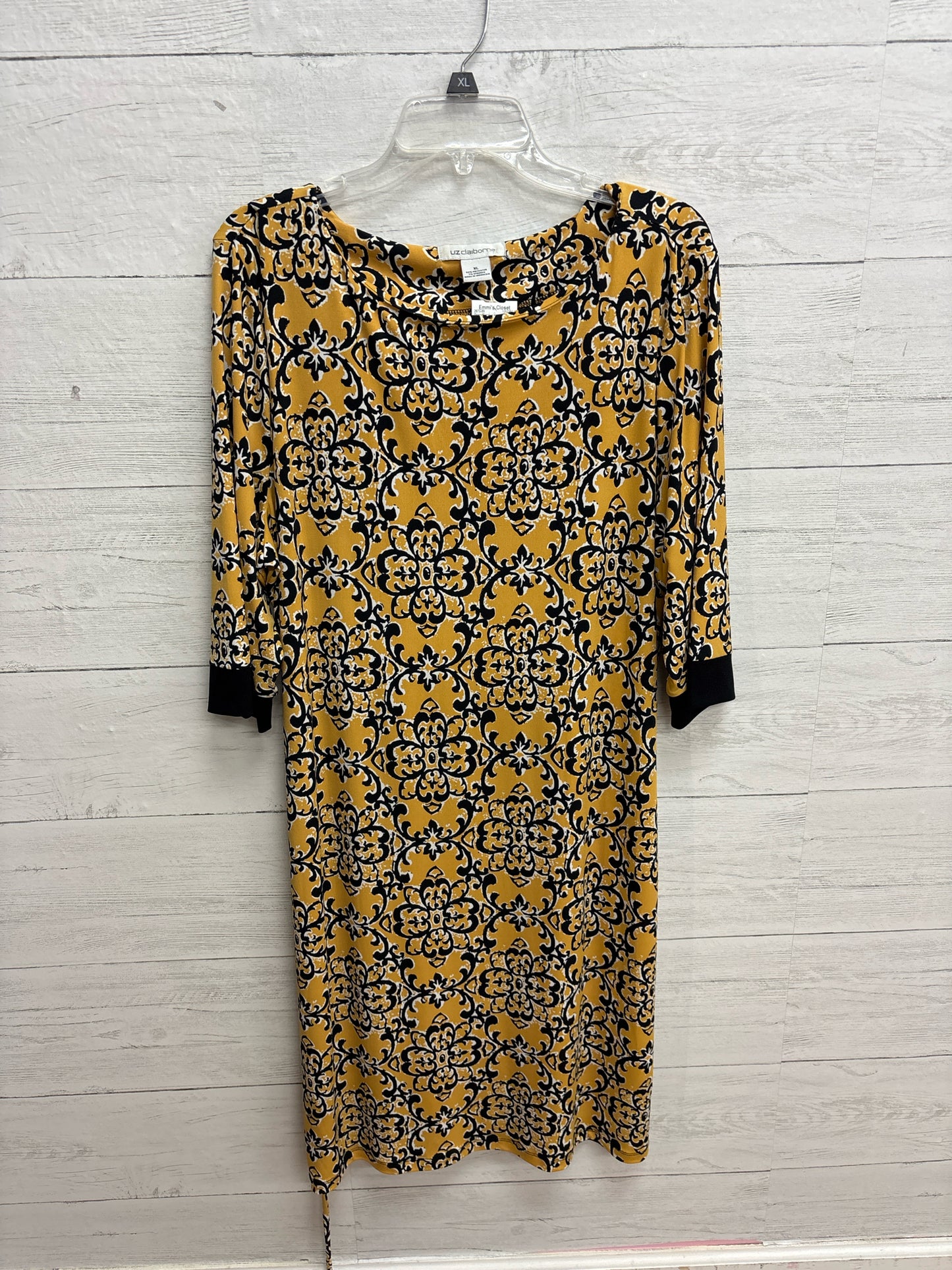 Size XL Liz Claiborne Yellow Dress/Evening Wear