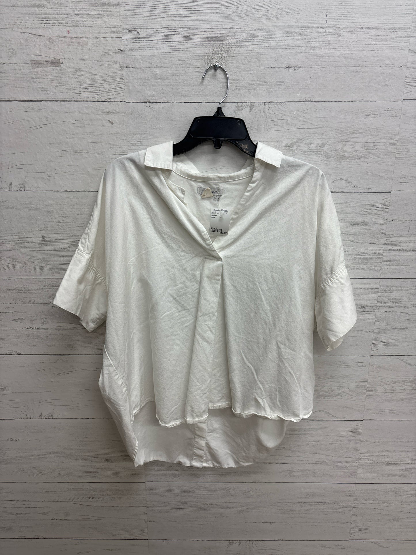 Size L MadeWell White Womens Shirt