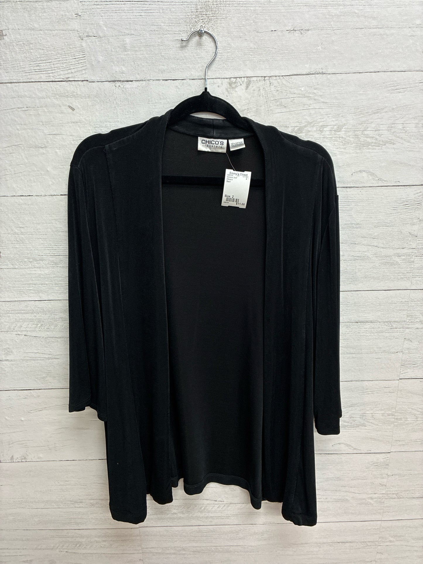 Size 2 Chico's Black Womens Shirt