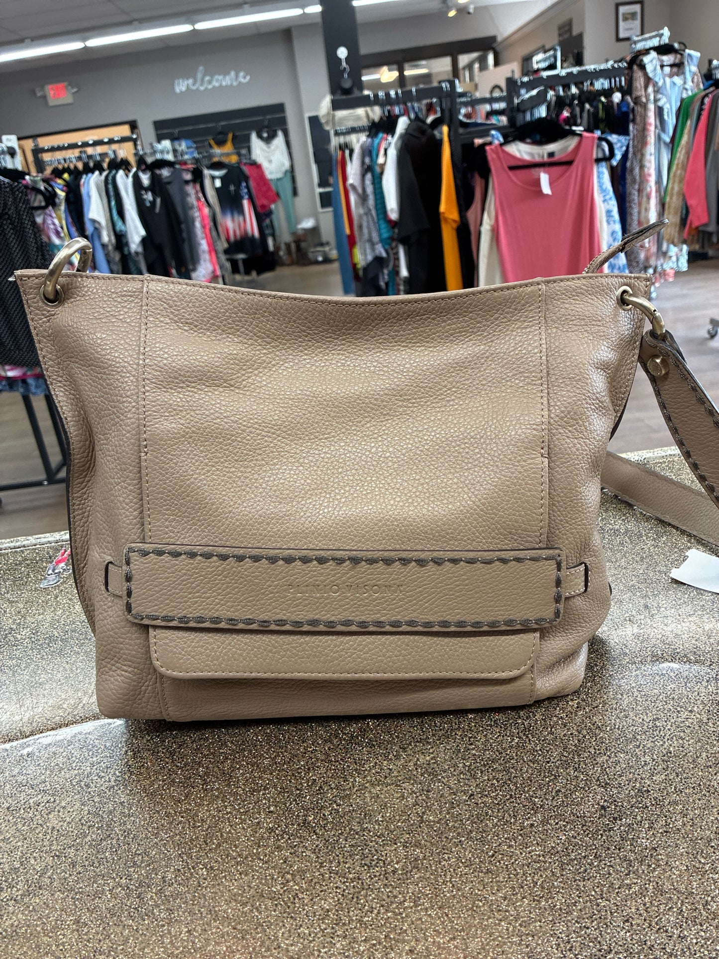 Plinio Visona Taupe Purse