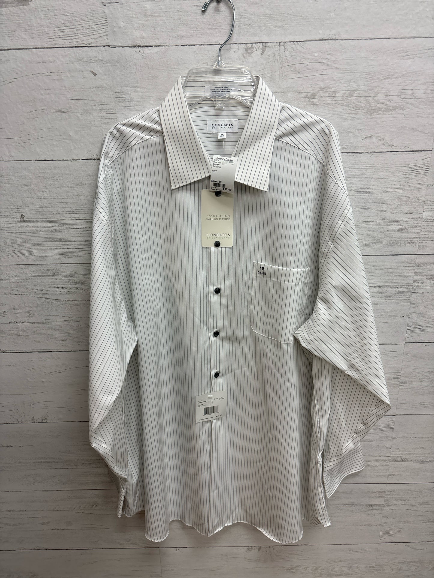 Size 10 Concept Black/White Mens Shirt