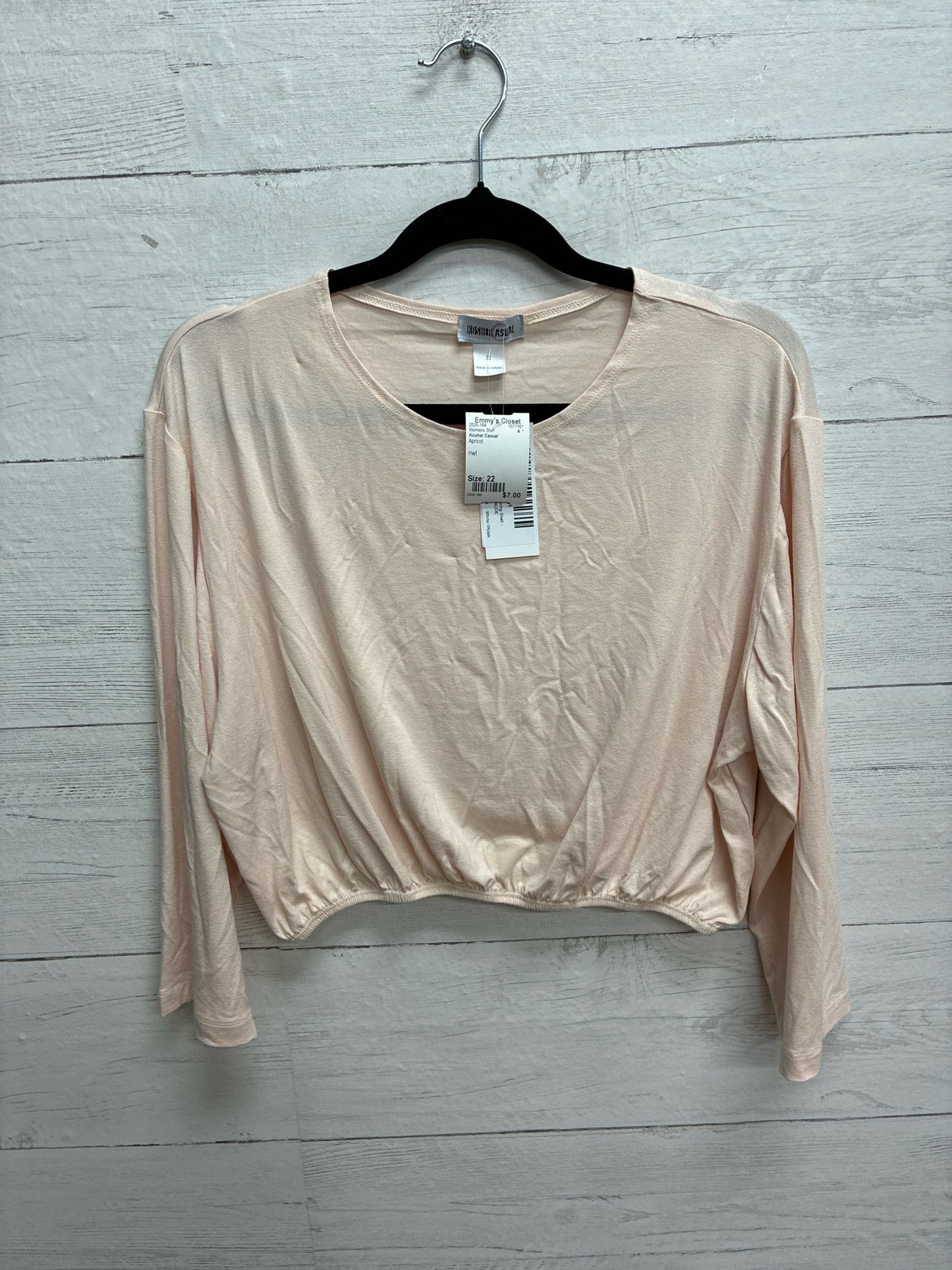 Size 22 Kosher Casual Apricot Womens Shirt