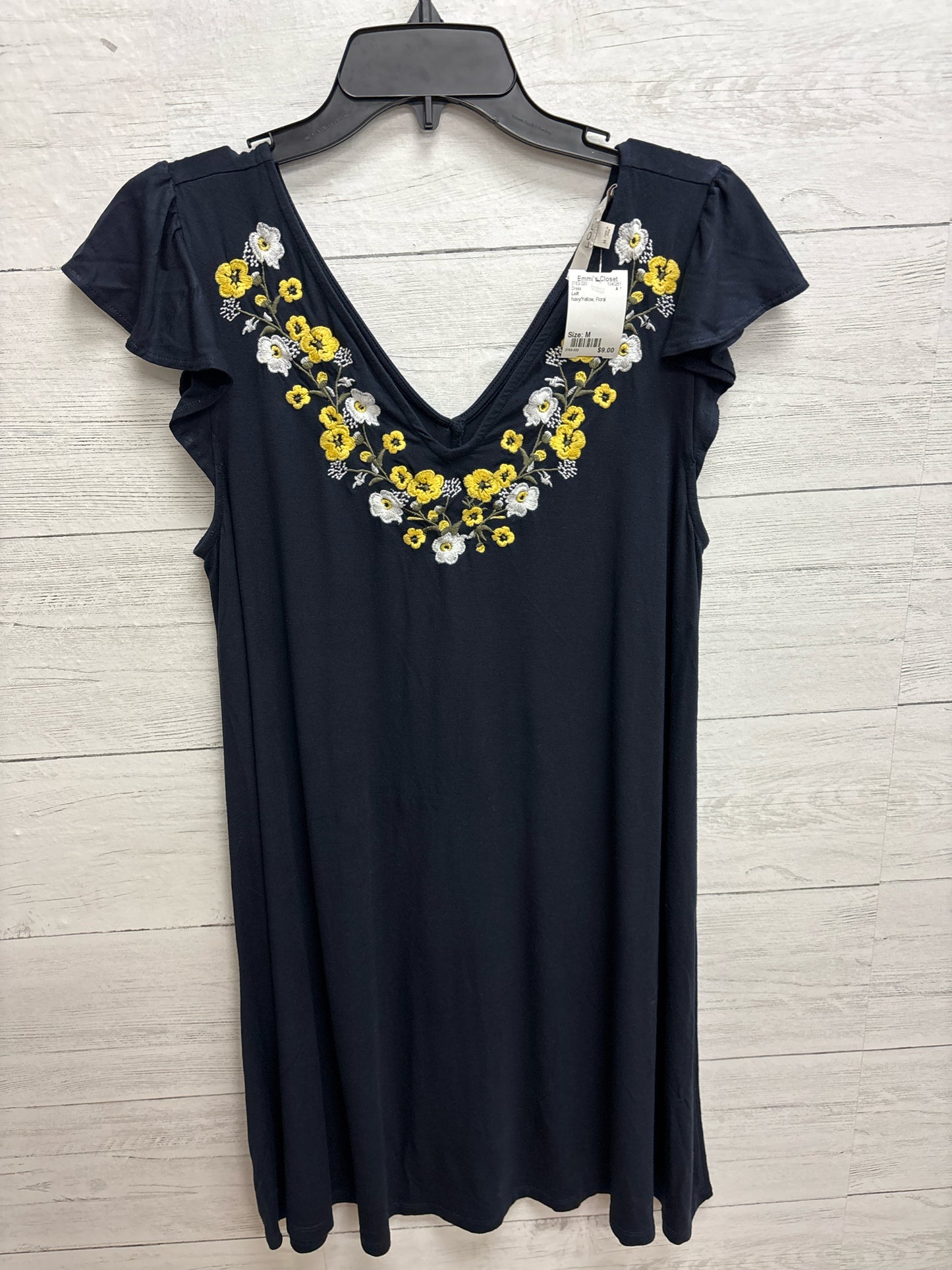Size M Loft Navy/Yellow Dress
