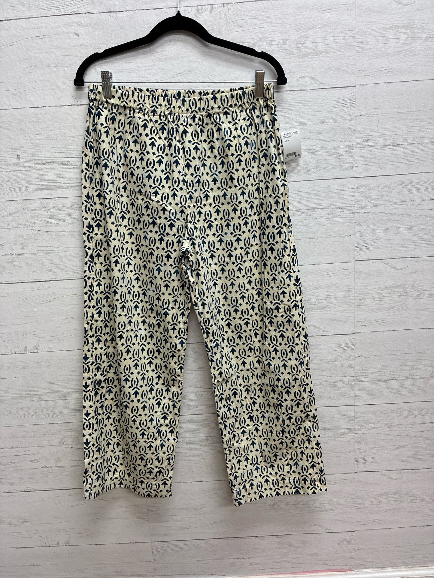 Tan/blue Womens Capri