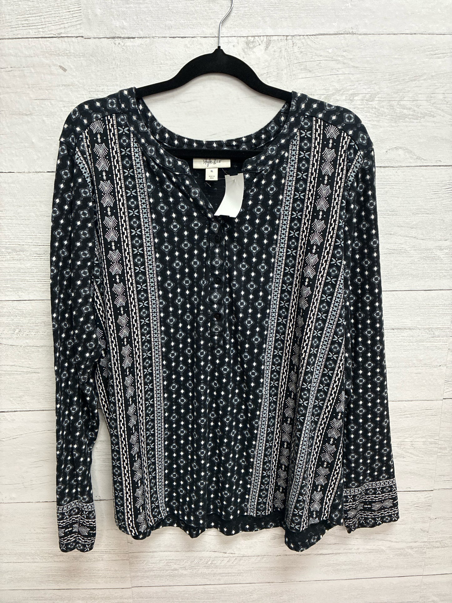 Size XL Style & Co Black Womens Shirt