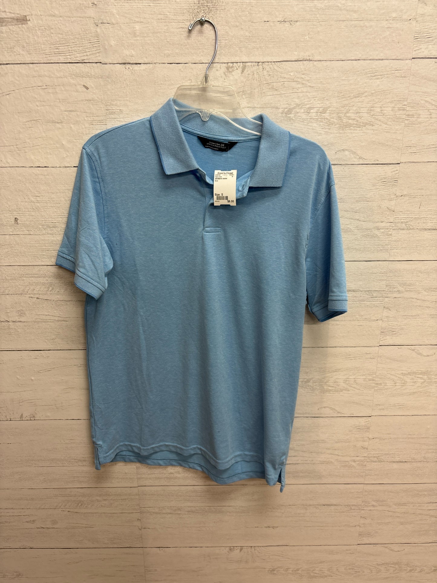 Size S MEMBERS MARK Blue Mens Shirt
