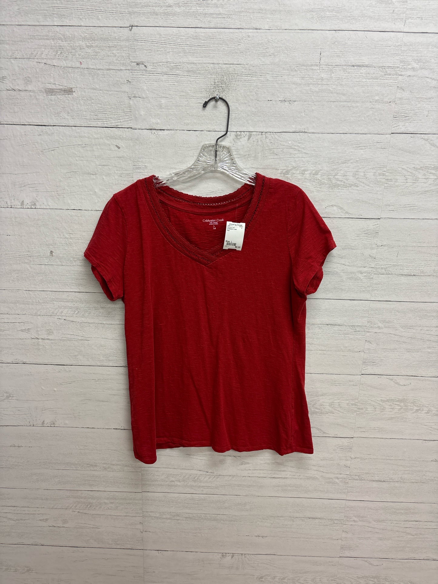 Size L Coldwater Creek Red Womens Shirt