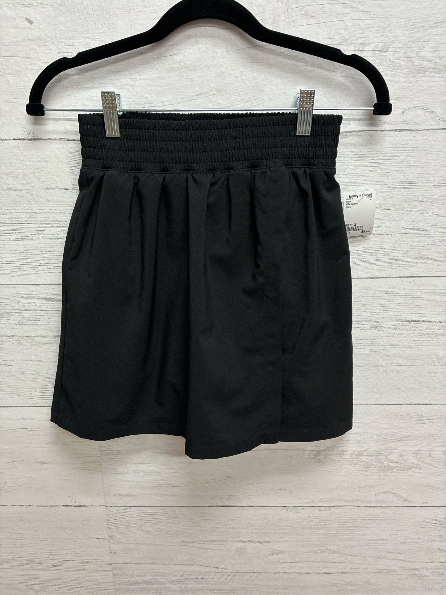 Size S MTA Sports Black Skort