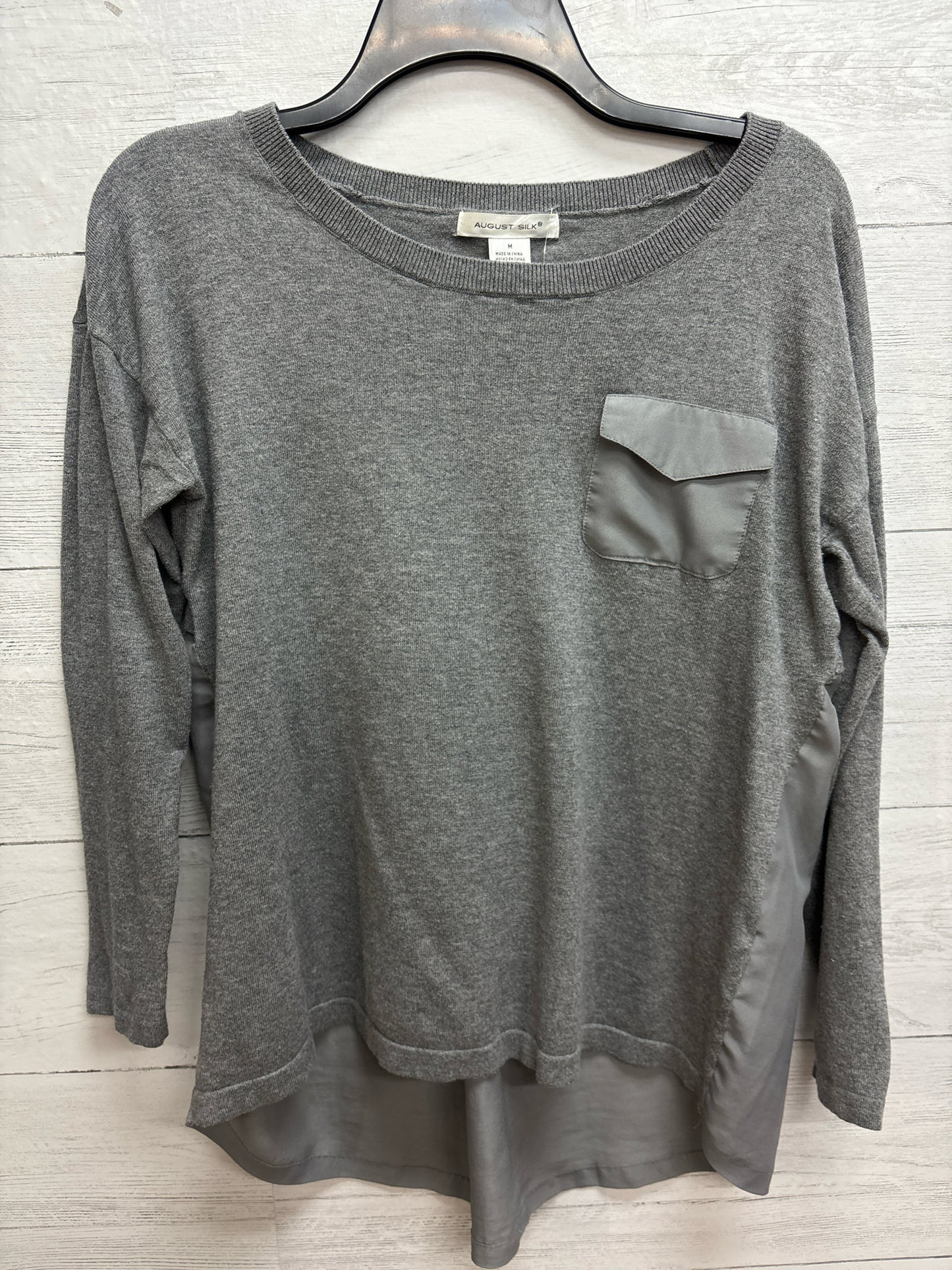 Size M August Silk Grey Womens Shirt