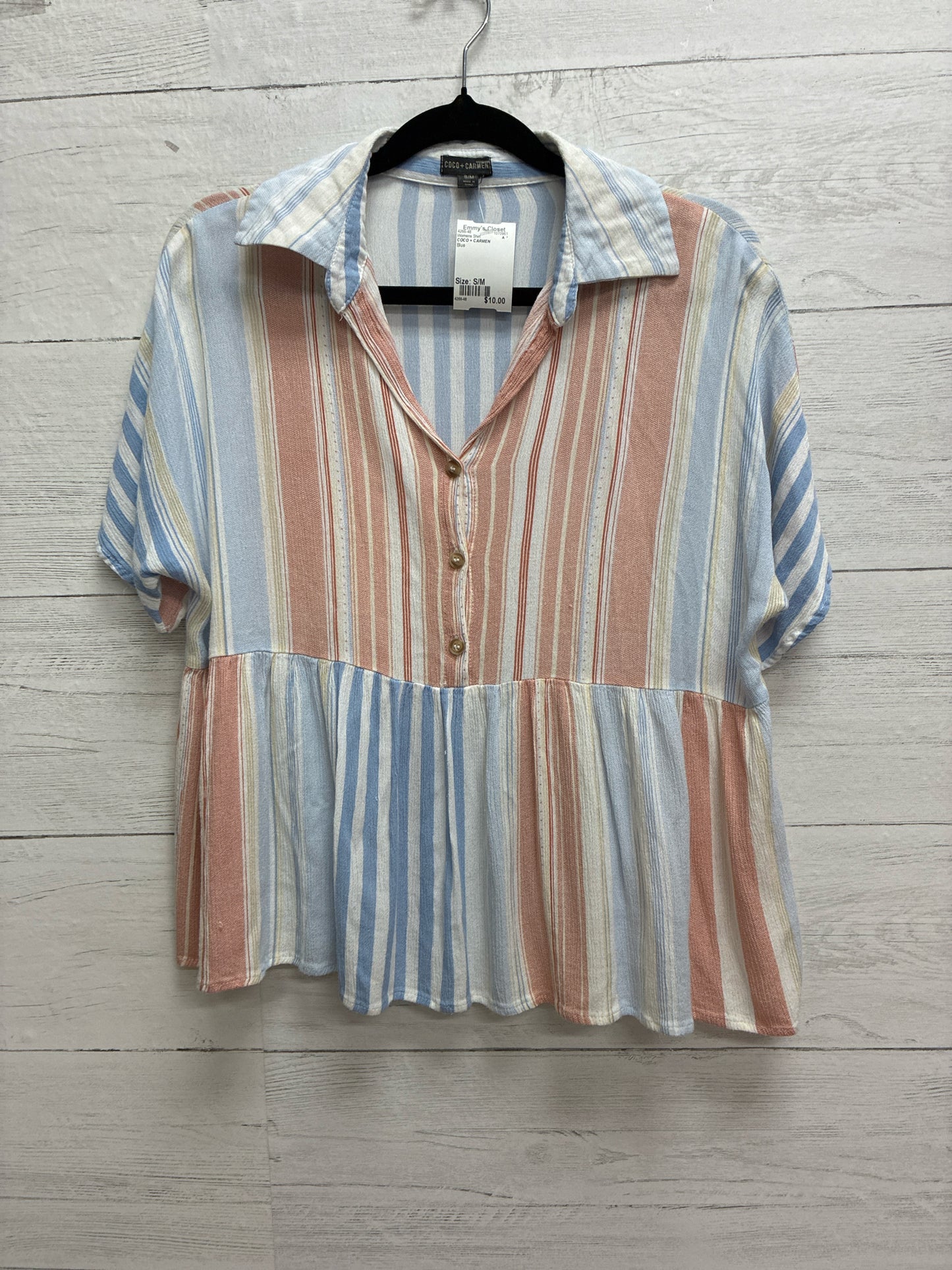 Size S/M COCO + CARMEN Blue Womens Shirt