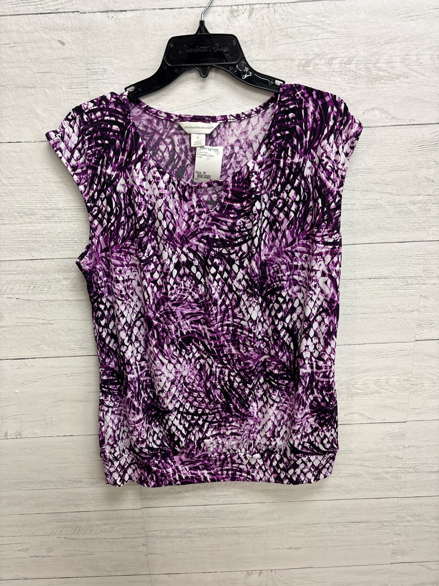 Size M Christopher & Banks Purple Womens Shirt