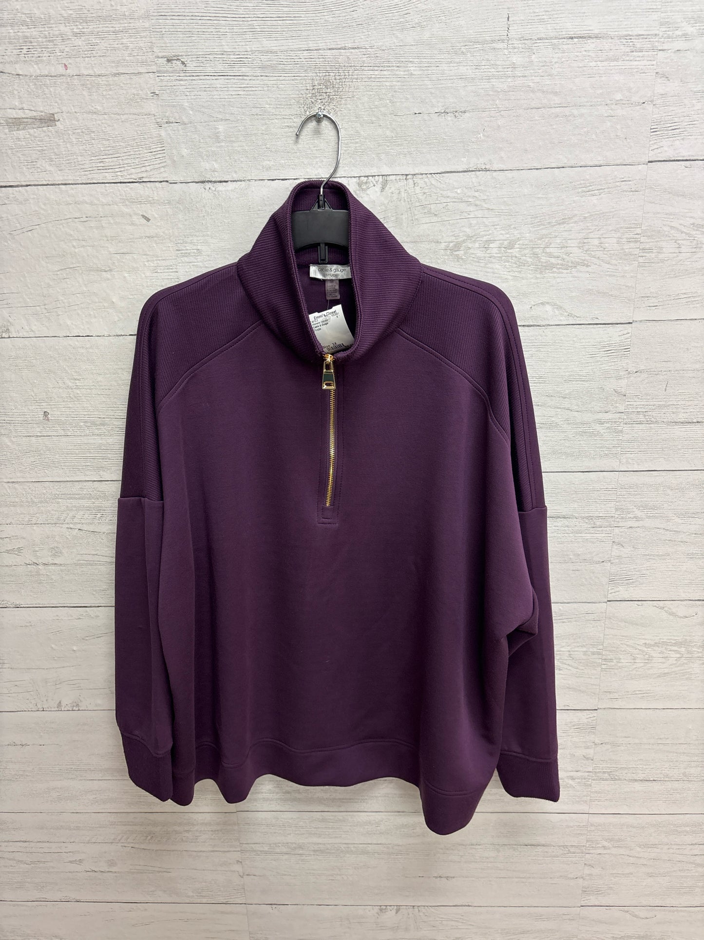 Size 3X Cable & Guage Purple Womens Sweater