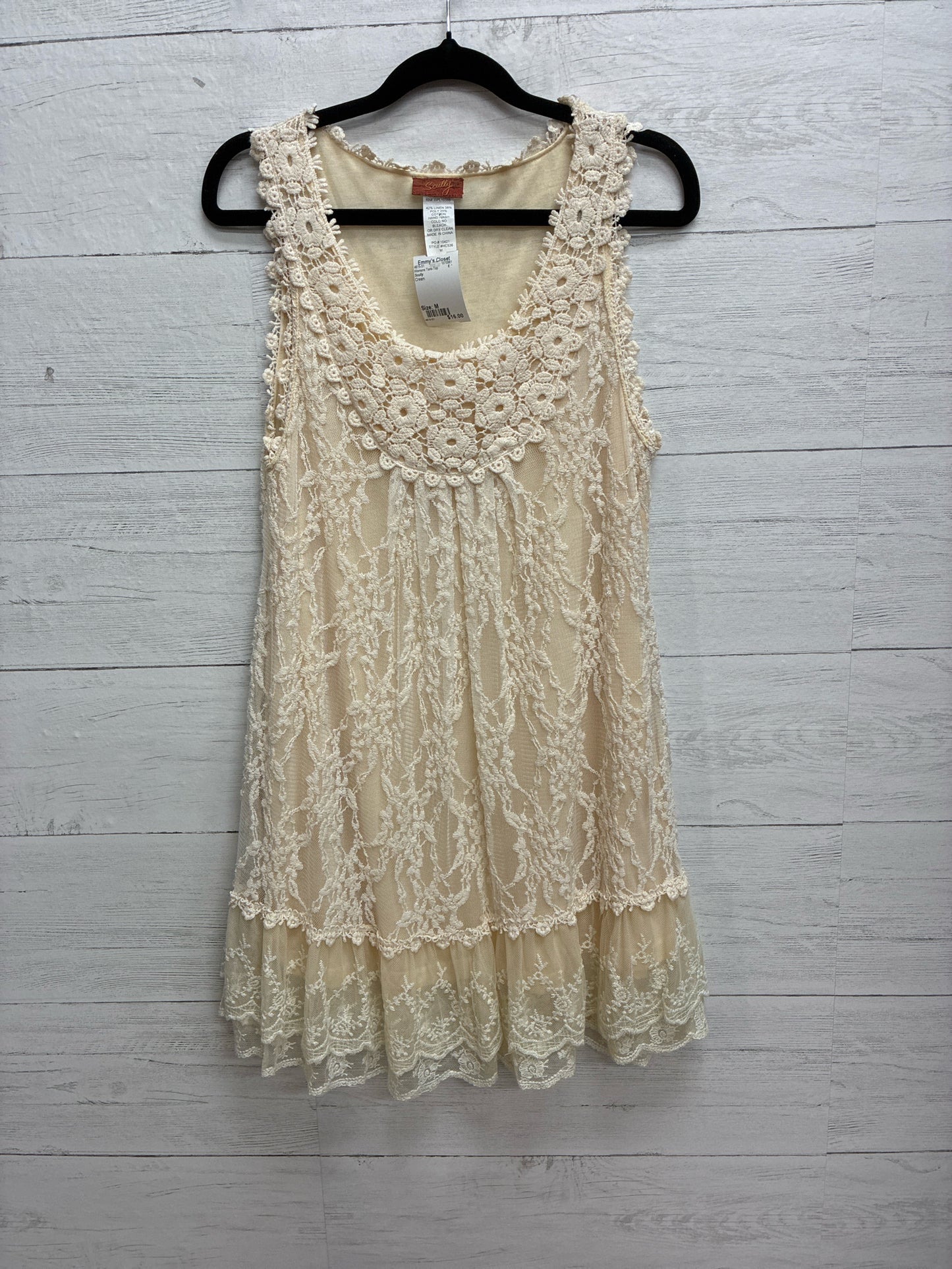 Size M Scully Cream Womens Tank-Top