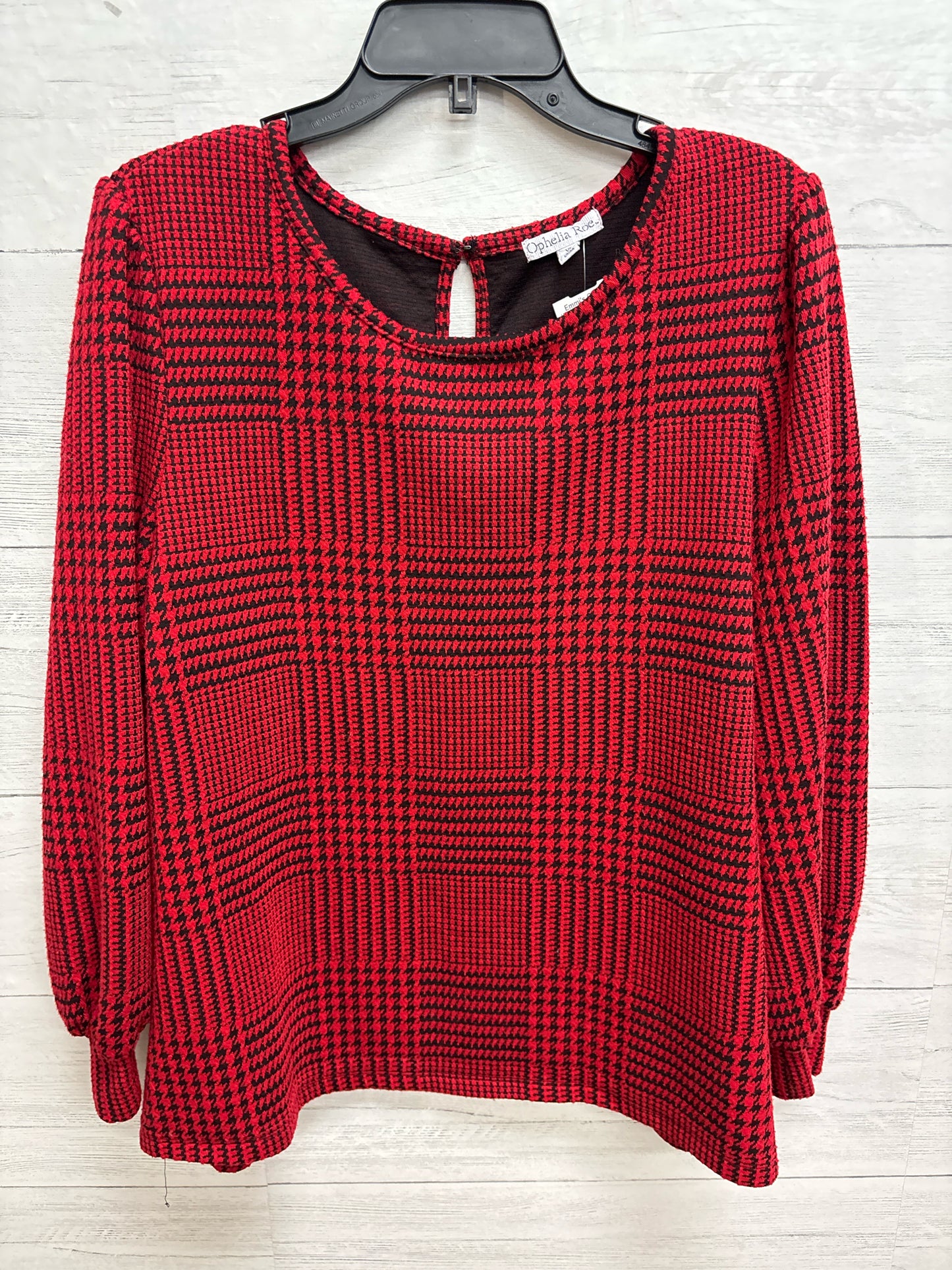 Size XL OPHELIA ROE Red/black Womens Shirt