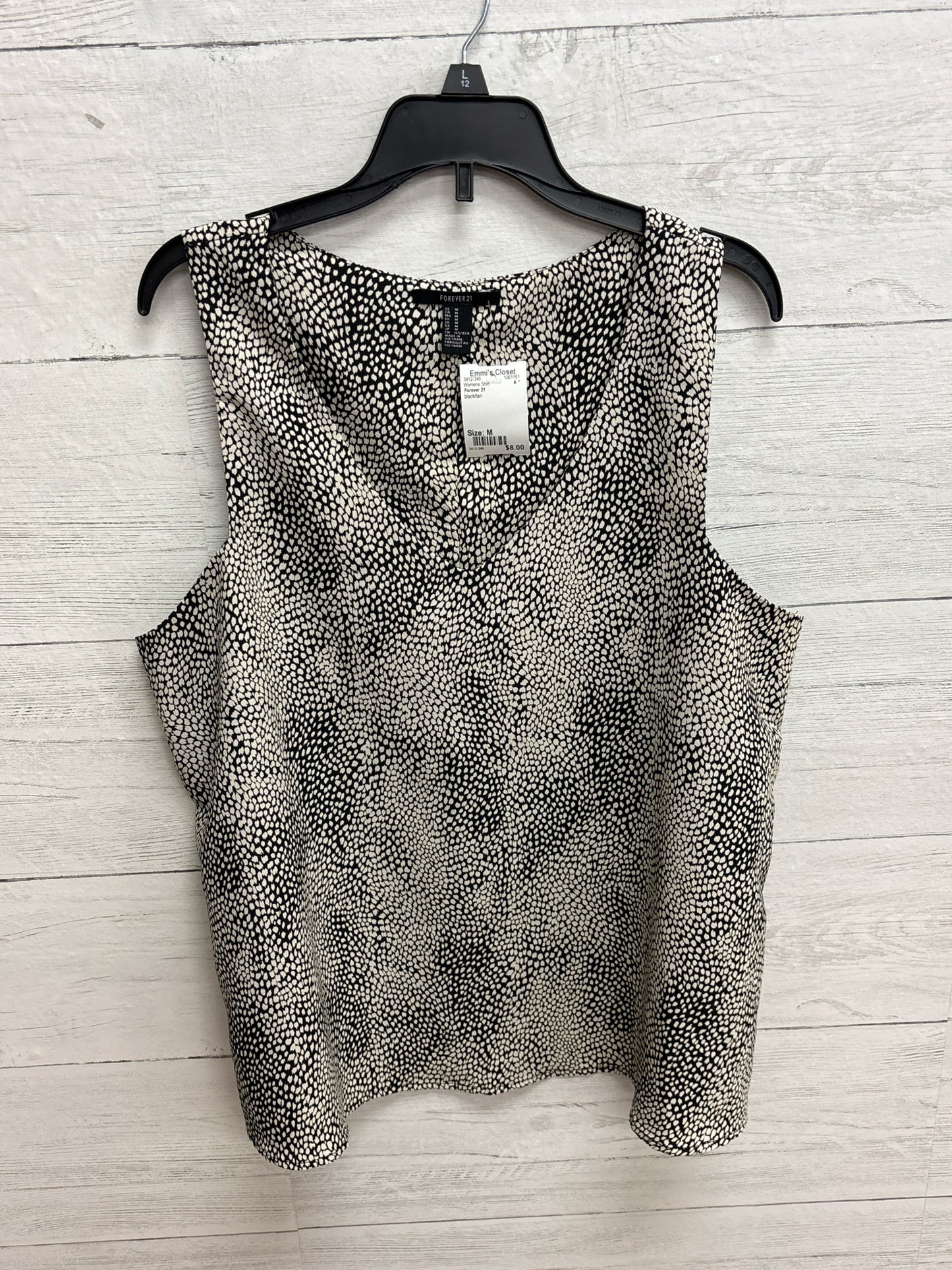 Size M Forever 21 black/tan Womens Shirt