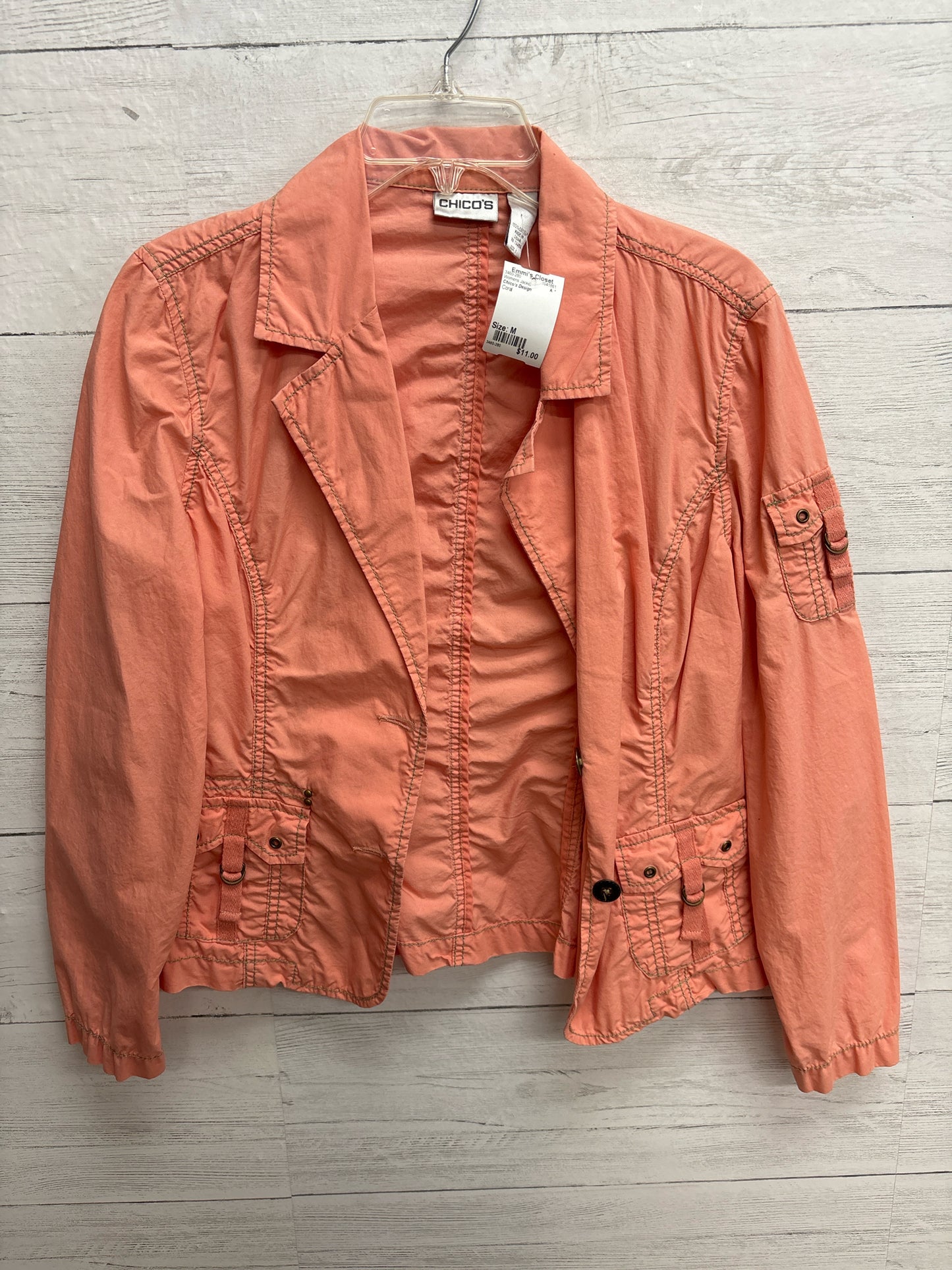 Size M Chico's Design Coral Womens Jacket