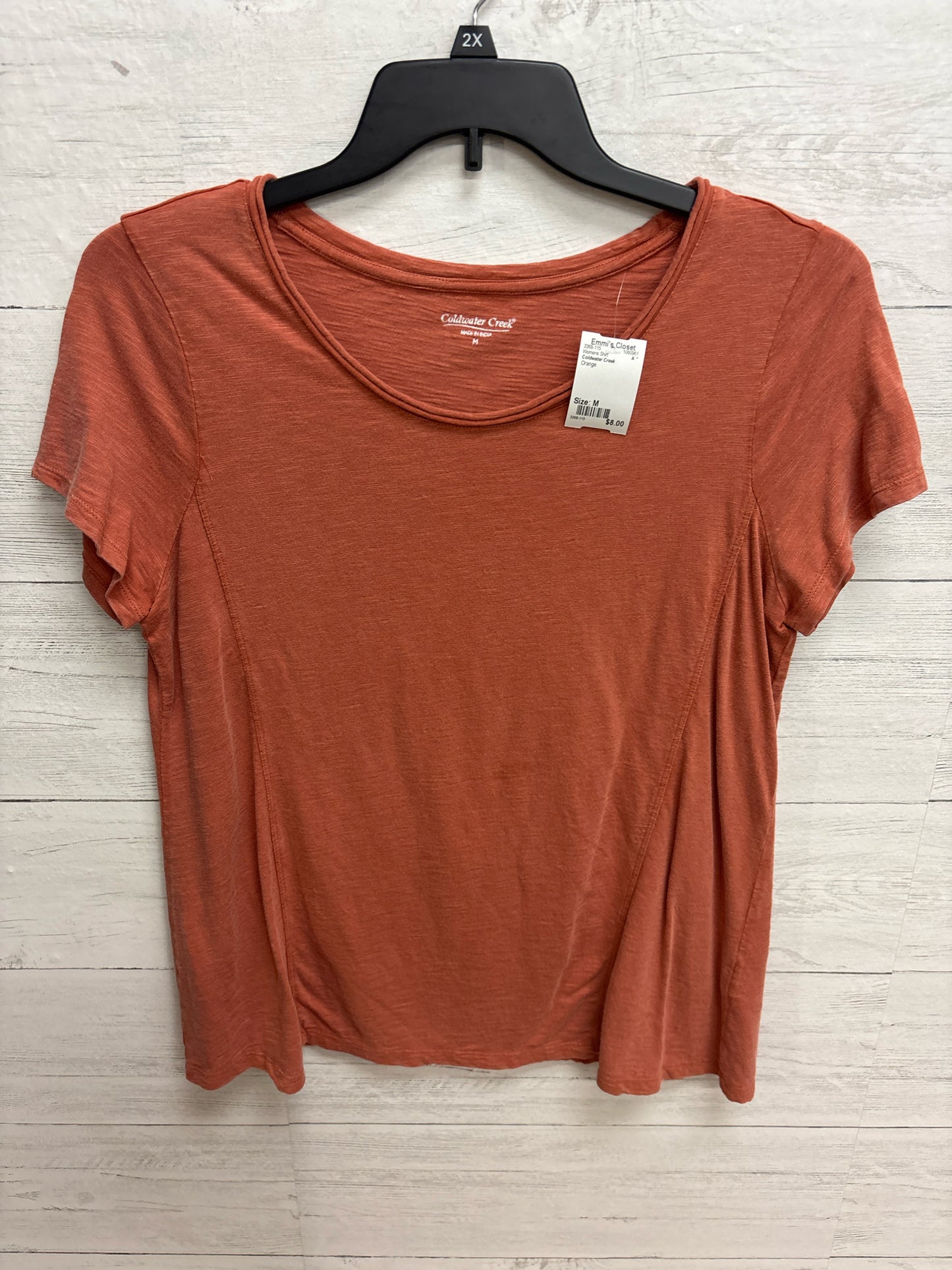 Size M Coldwater Creek Orange Womens Shirt