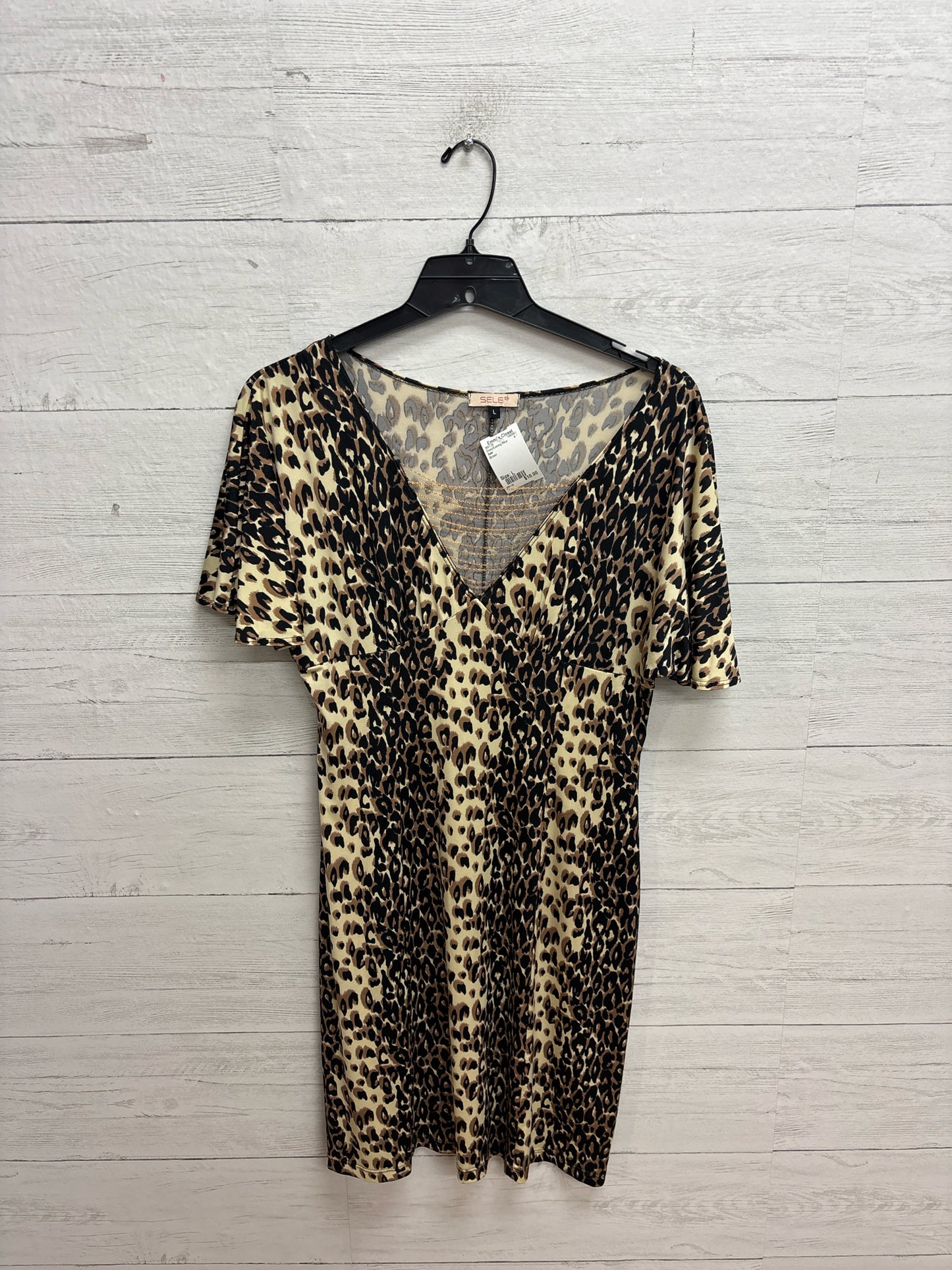 Size L Sele' Brown Dress/Evening Wear