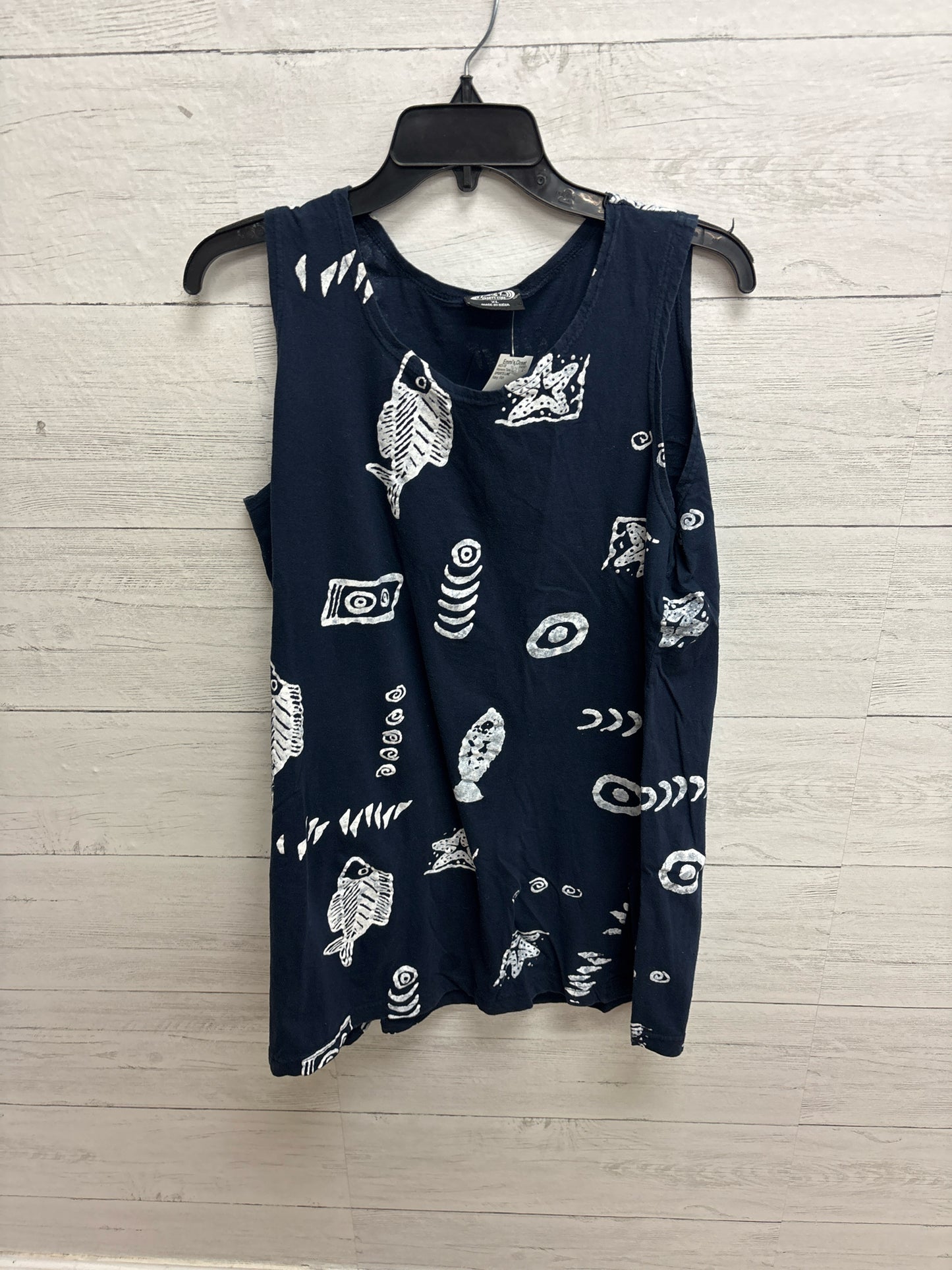 Size XL SPORTS LINE Navy Womens Tank-Top