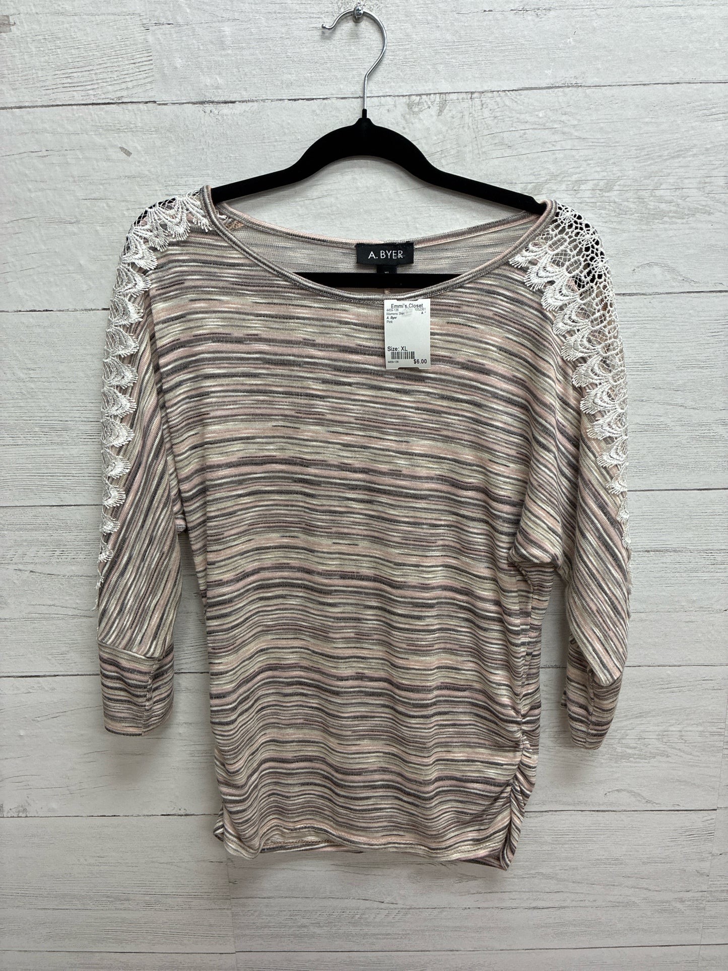 Size XL A. Byer Pink Womens Shirt