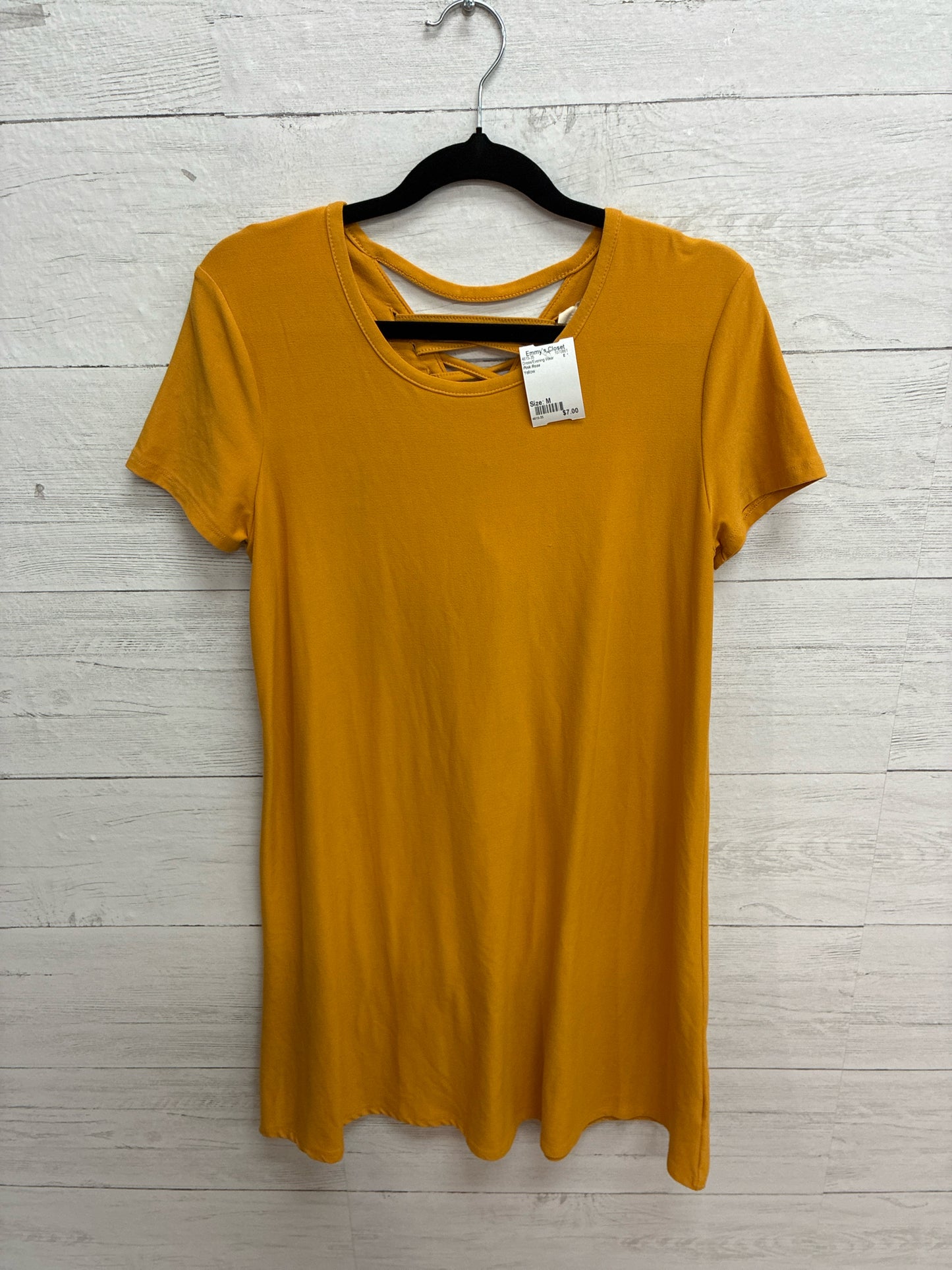Size M Pink Rose Yellow Dress/Evening Wear