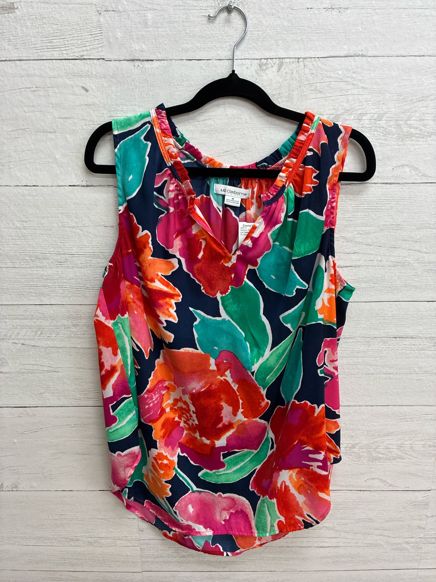 Size M Liz Claiborne FLORAL Womens Shirt