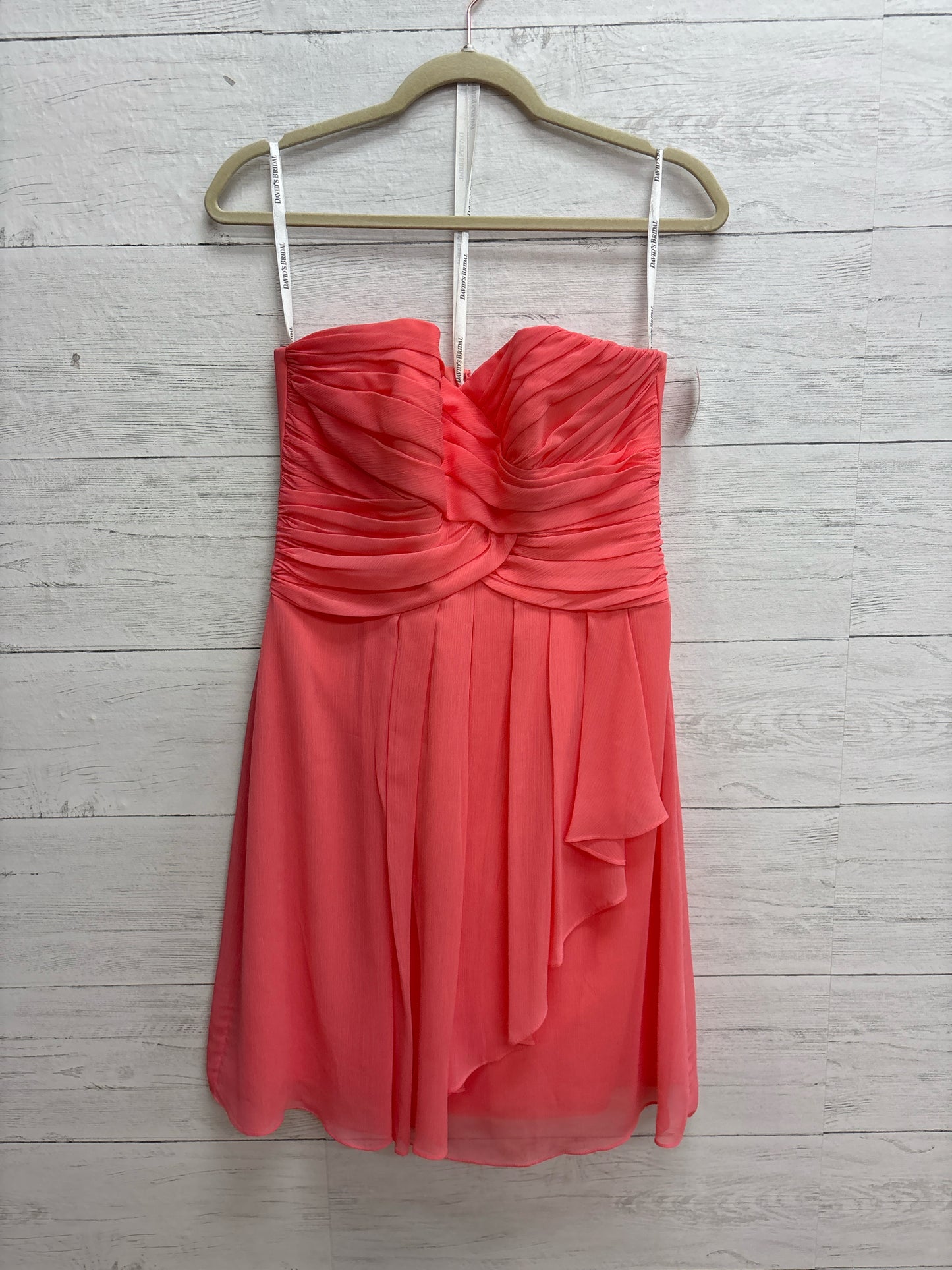 Size 6 Davids Bridal Coral GOWN
