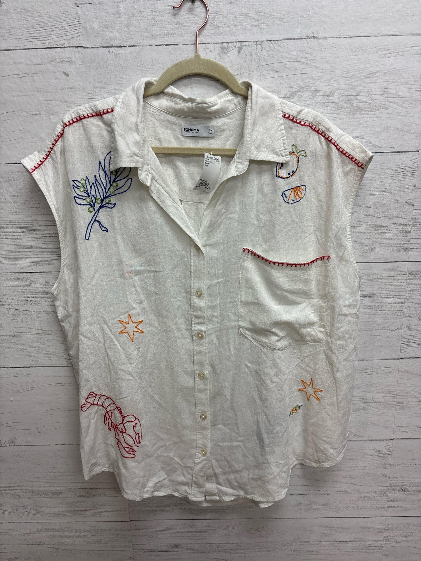 Size XL Sonoma White Womens Shirt
