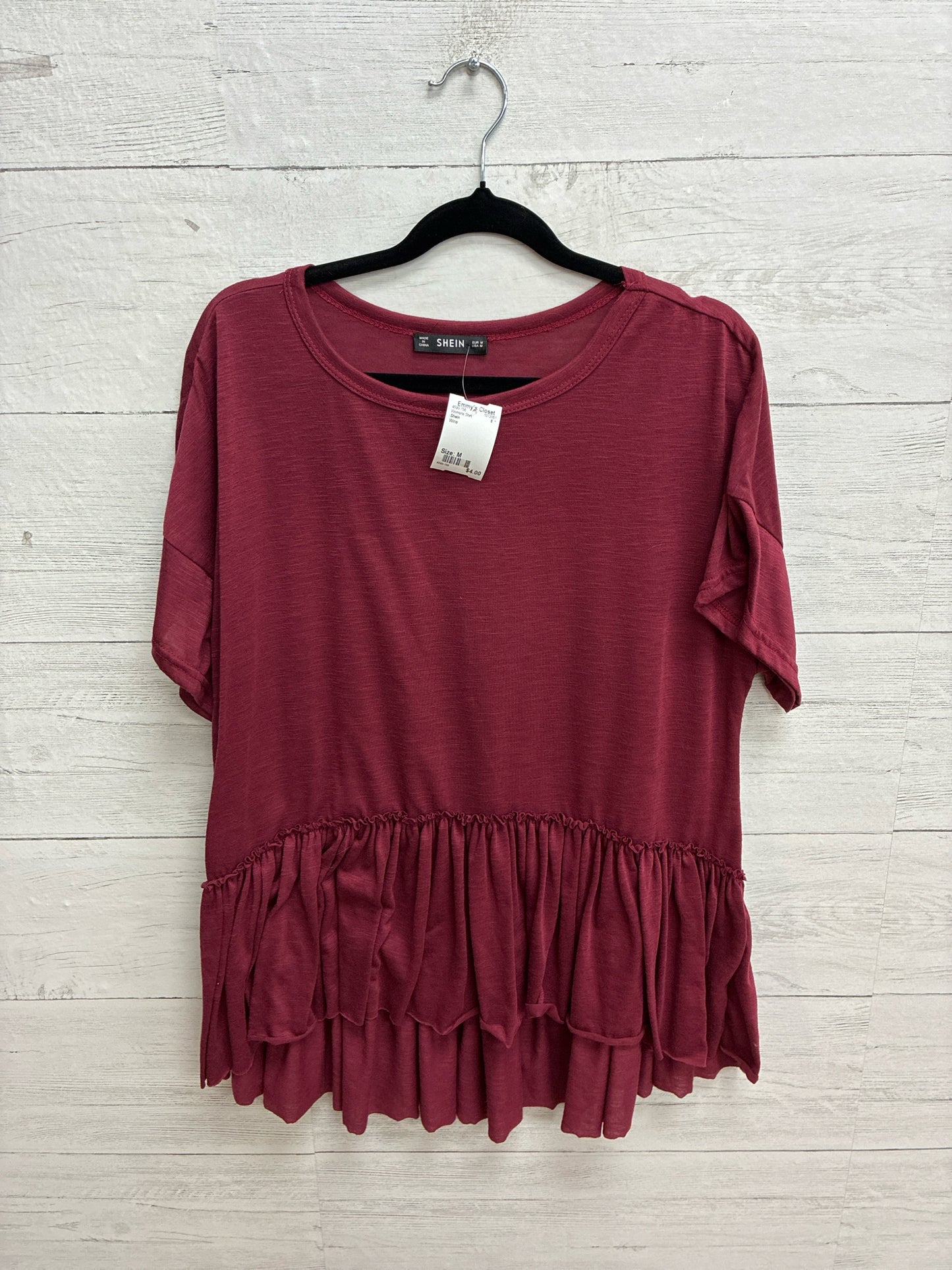 Size M Shein Wine Womens Shirt