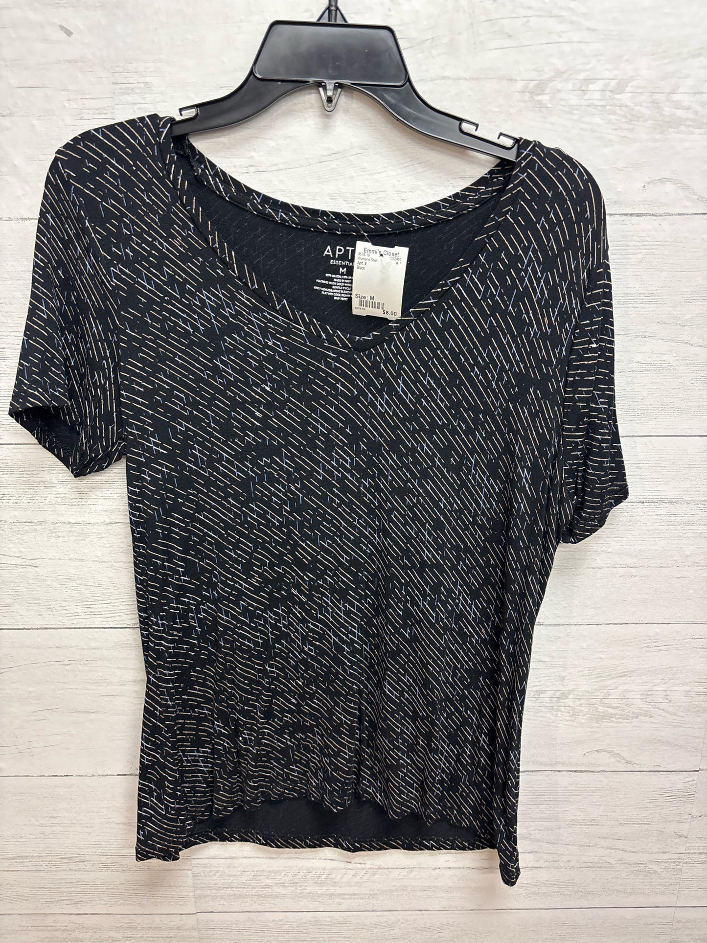 Size M Apt. 9 Black Womens Shirt