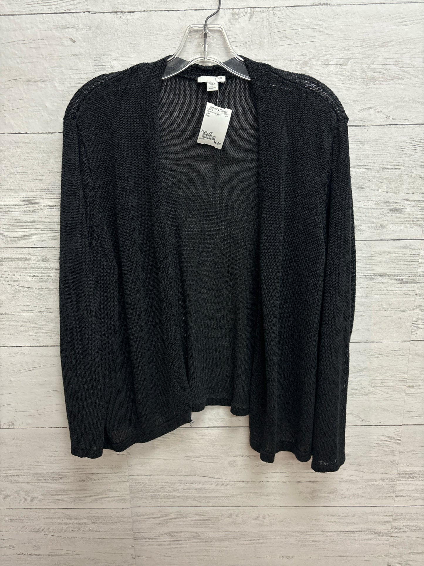 Size 2X J Jill Black Womens Cardigan