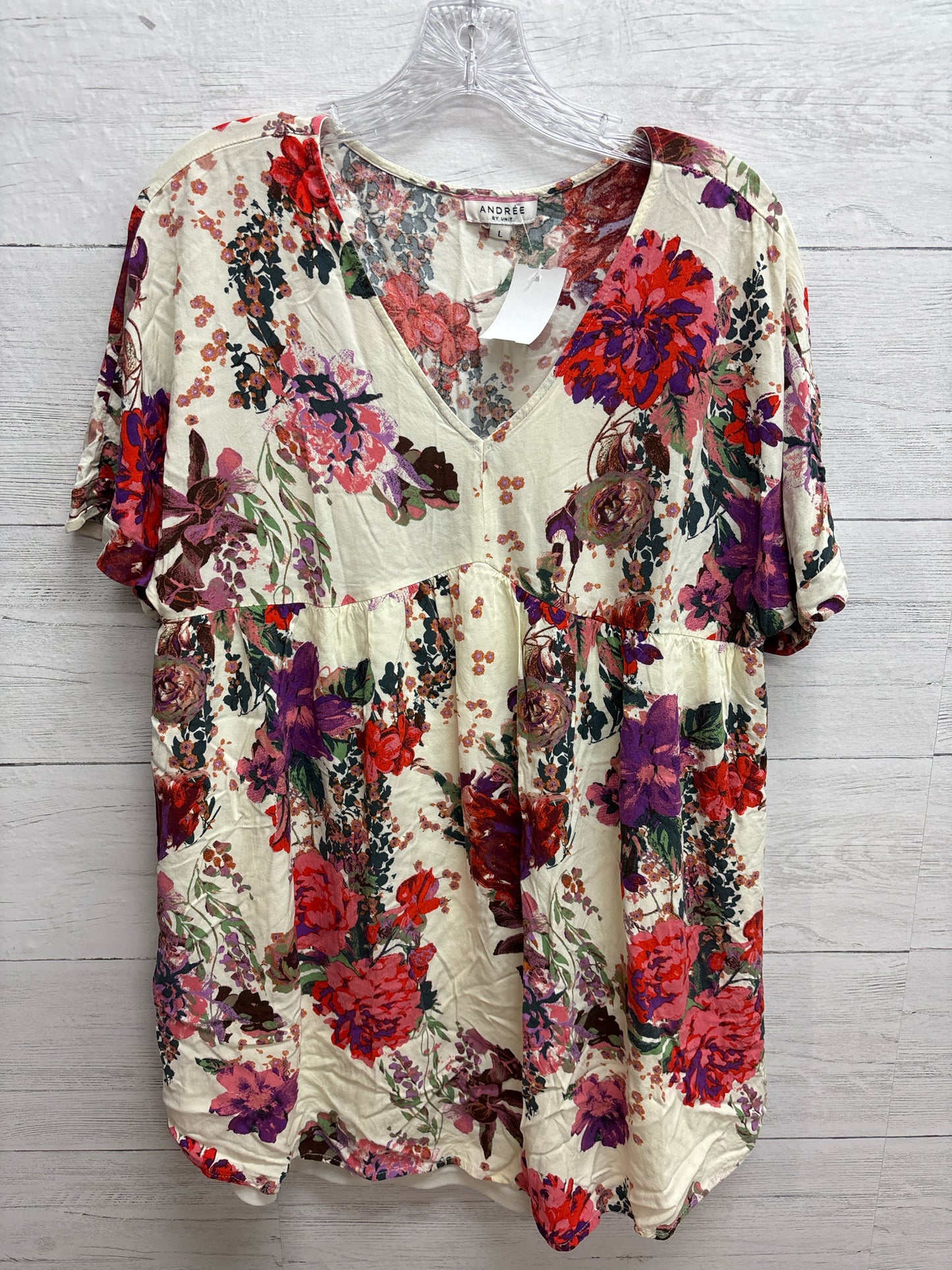 Size L Andree cream/pink/purple Dress/Evening Wear