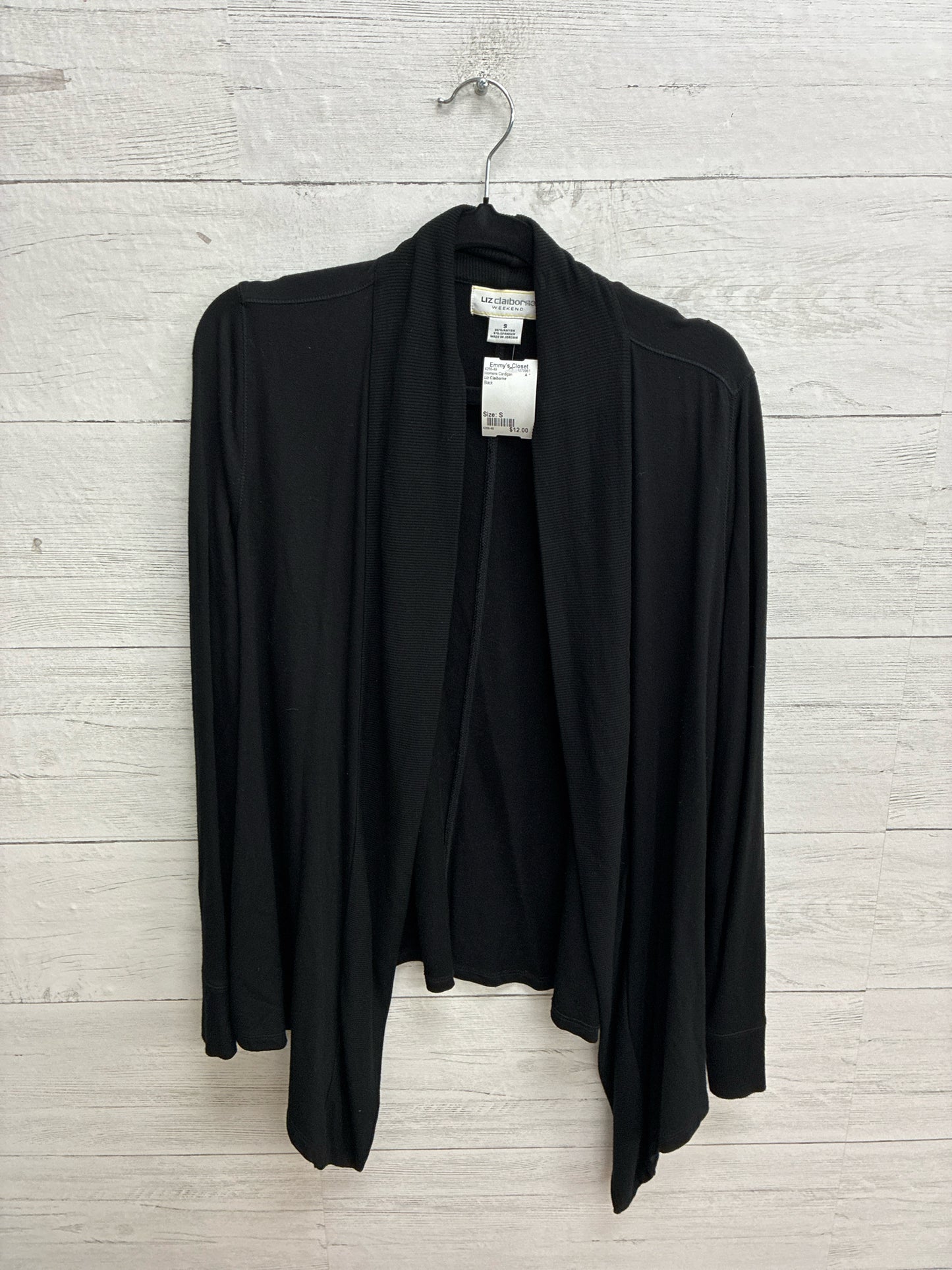 Size S Liz Claiborne Black Womens Cardigan