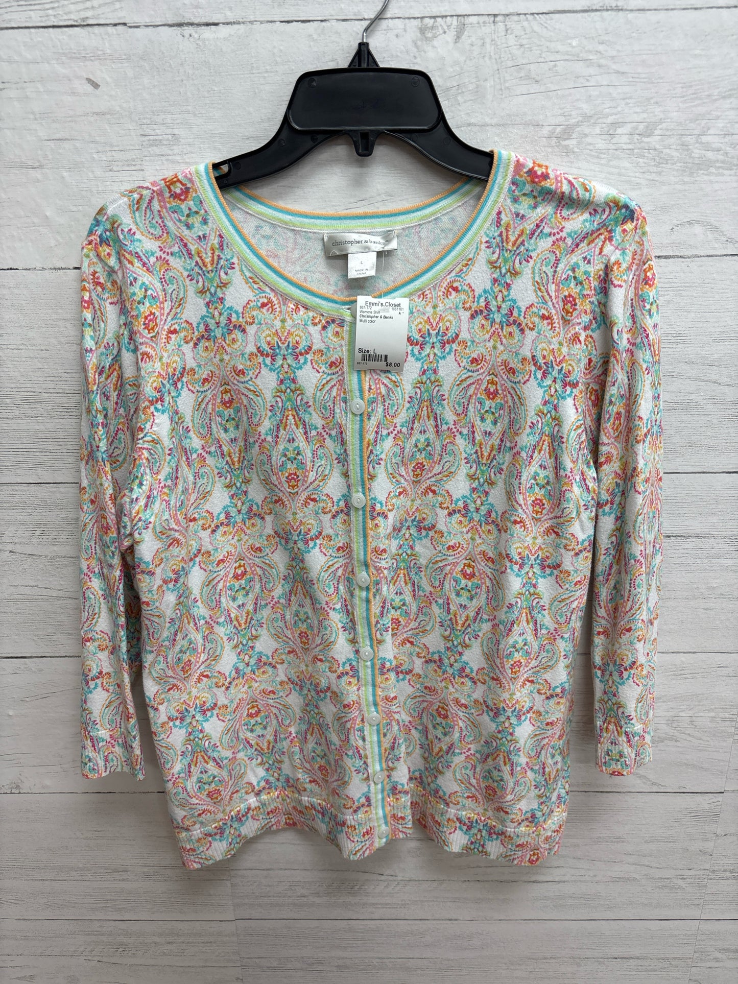 Size L Christopher & Banks Multi color Womens Shirt