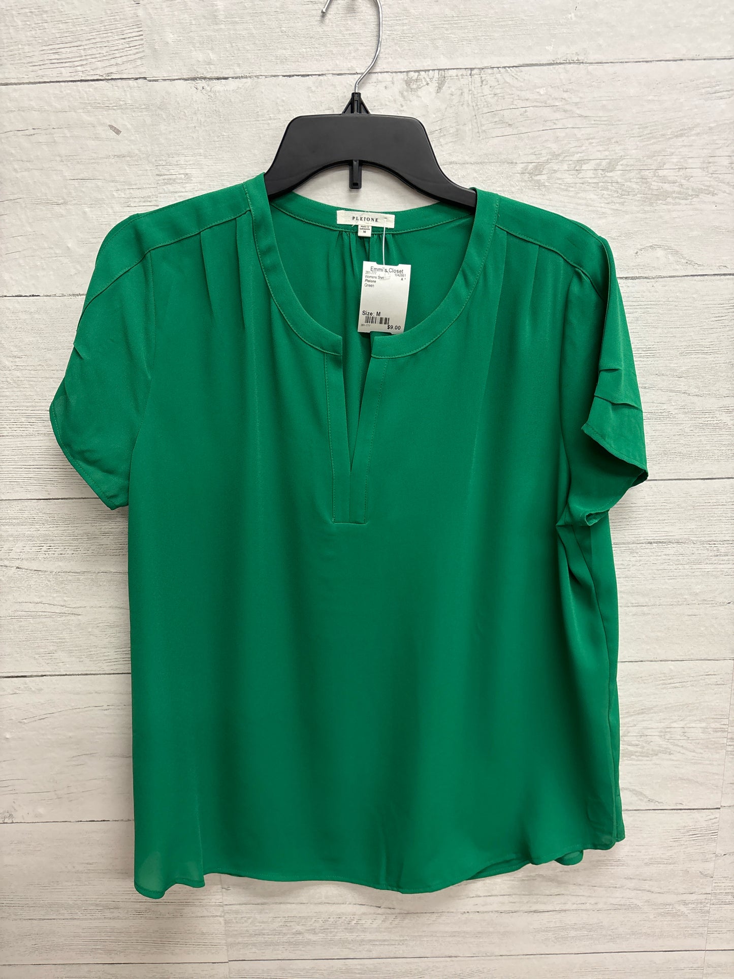 Size M Pleione Green Womens Shirt