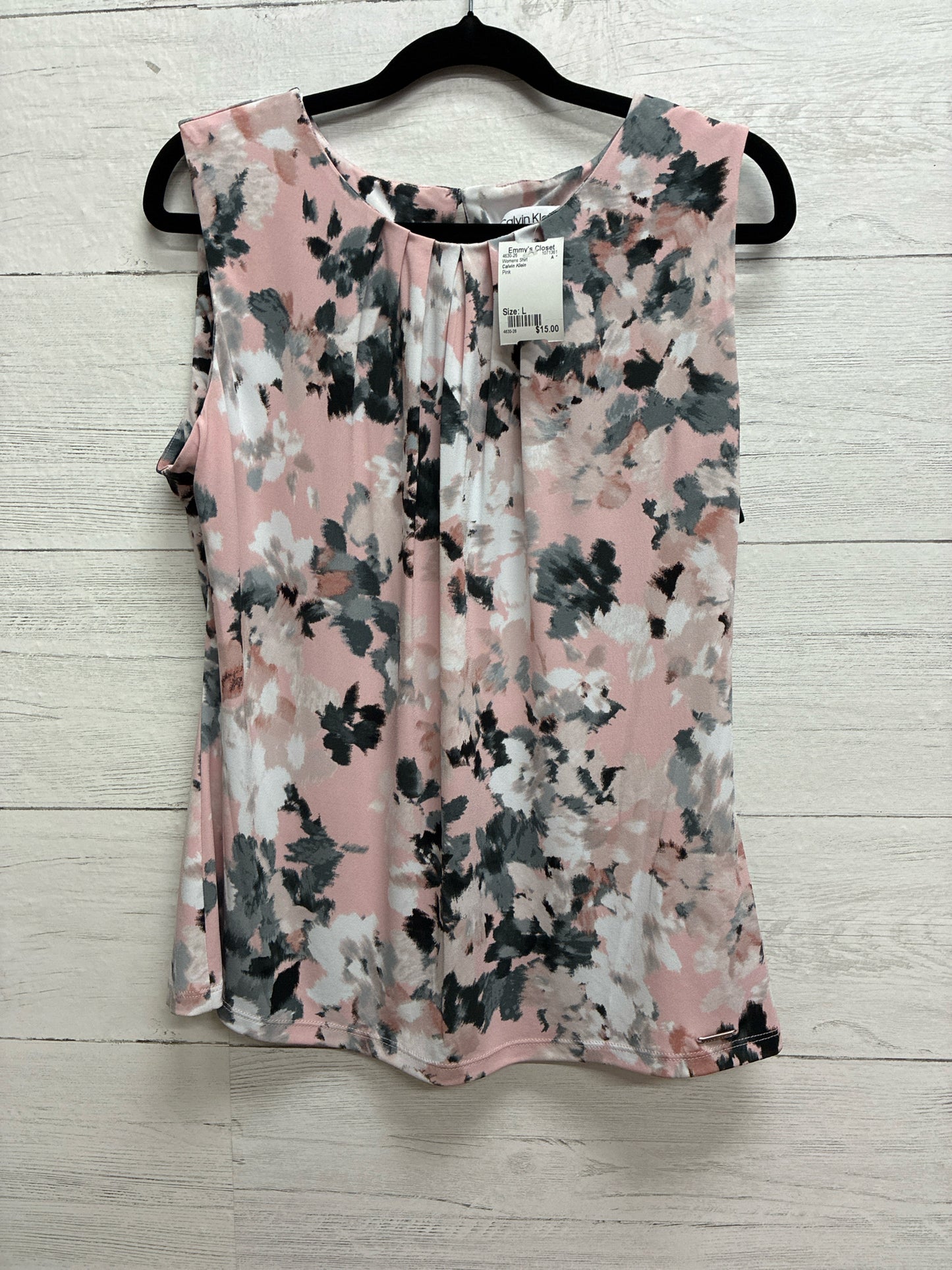 Size L Calvin Klein Pink Womens Shirt