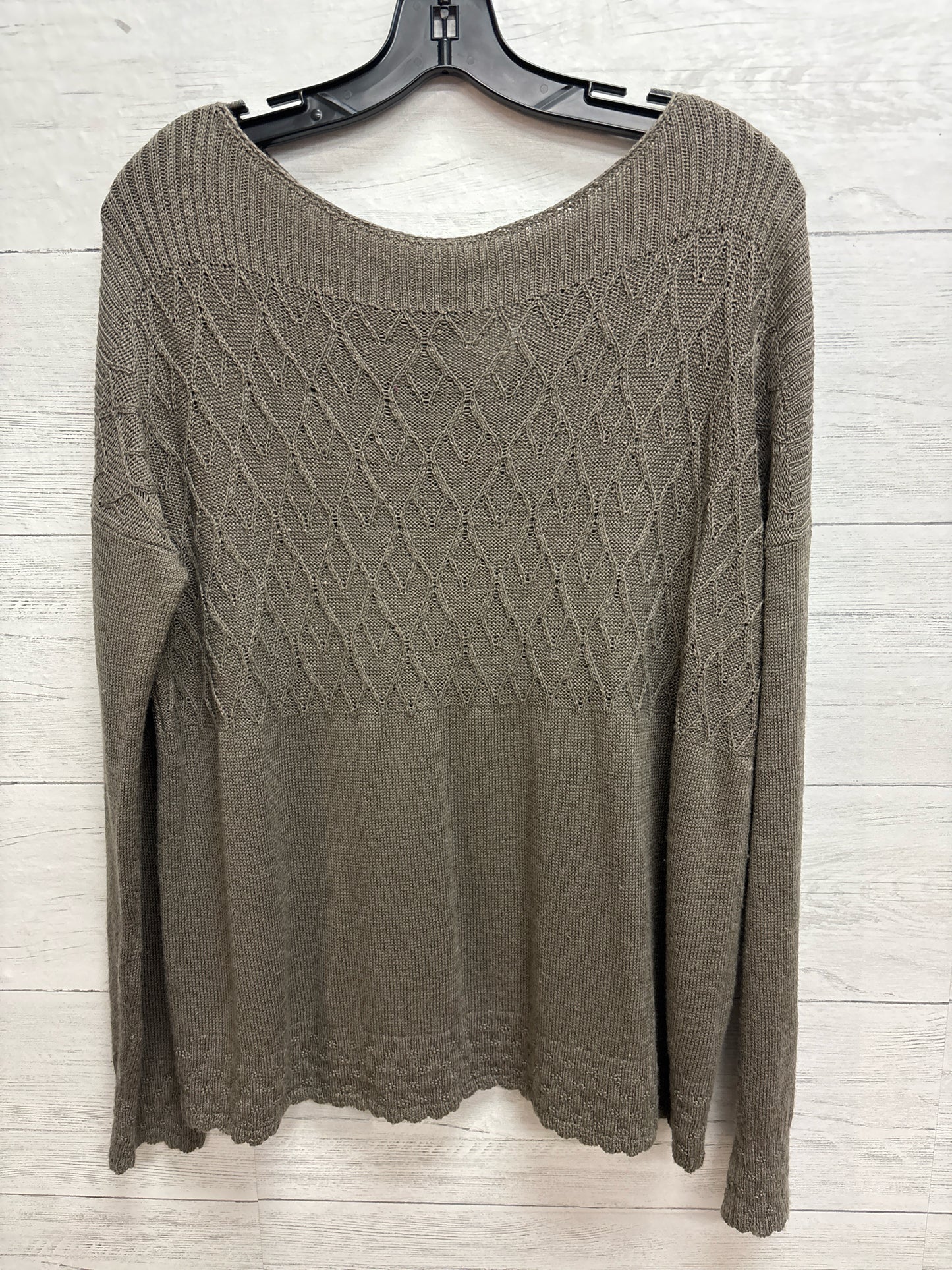 Size M Garnet Hill Green Womens Sweater
