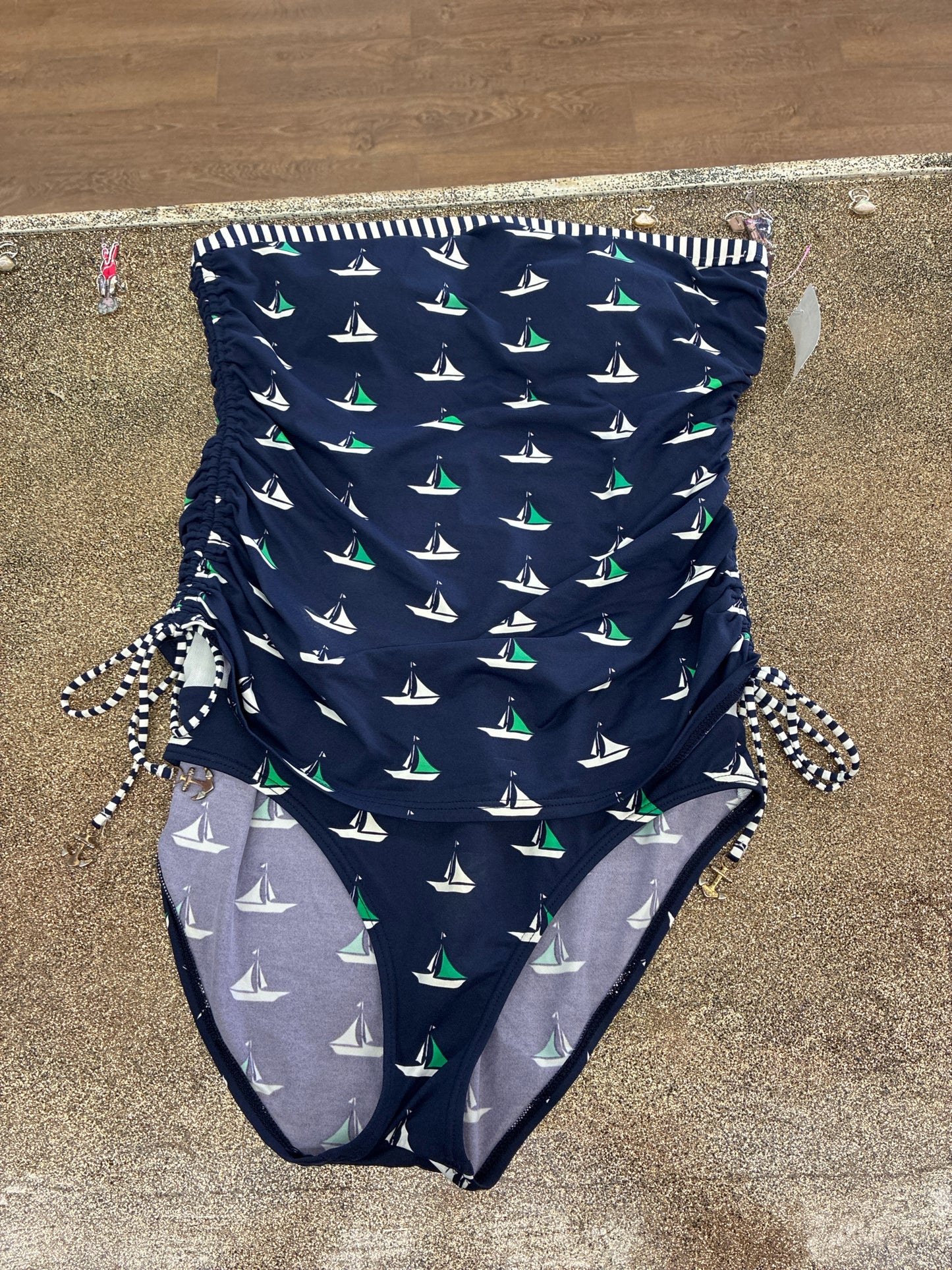Size 12 Tommy Bahama Blue Swimsuit