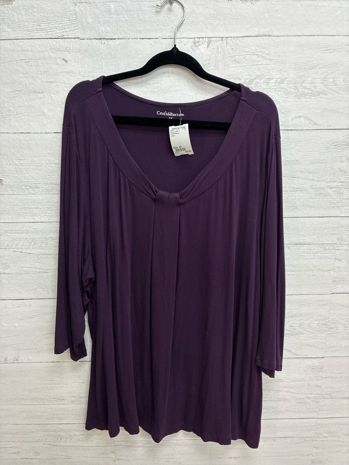 Size 3X Croft & Barrow Purple Womens Shirt